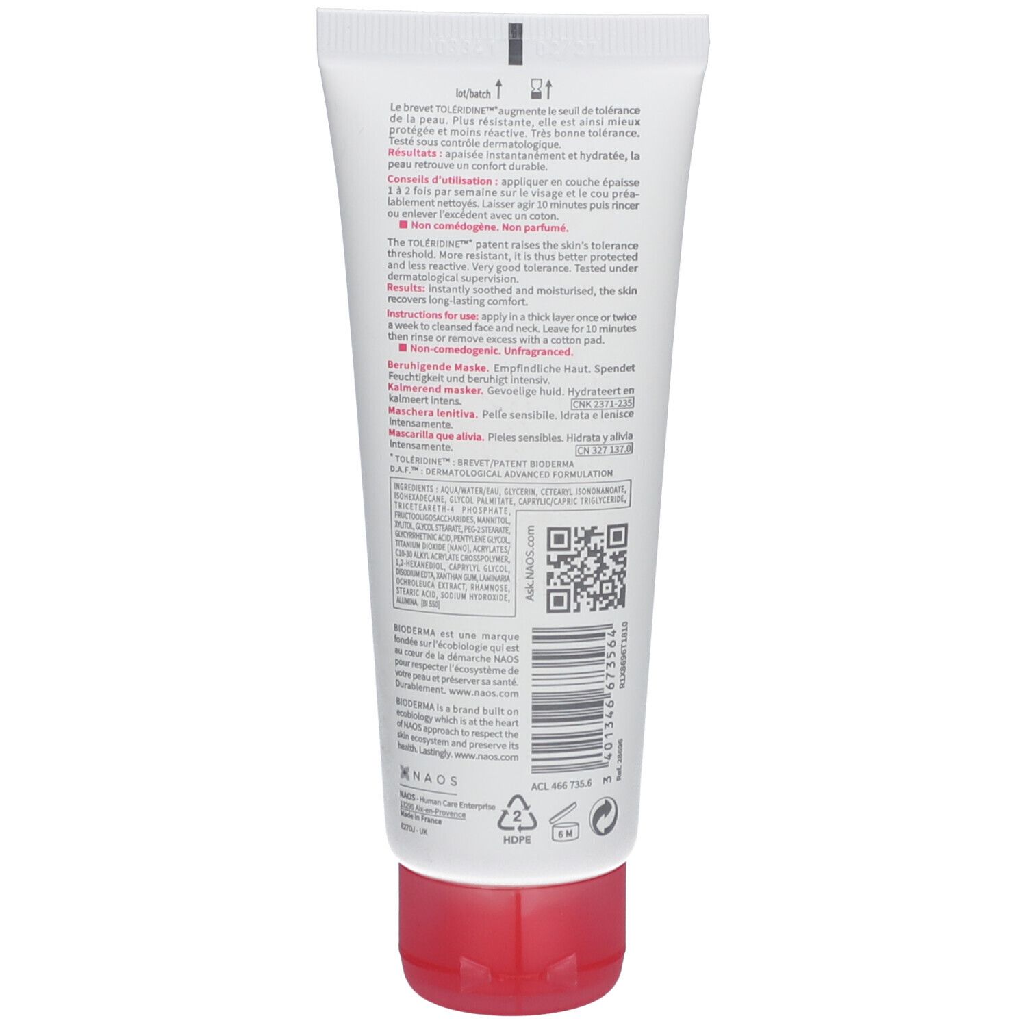 BIODERMA Sensibio Intensiv beruhigende und feuchtigkeitsspendende Maske