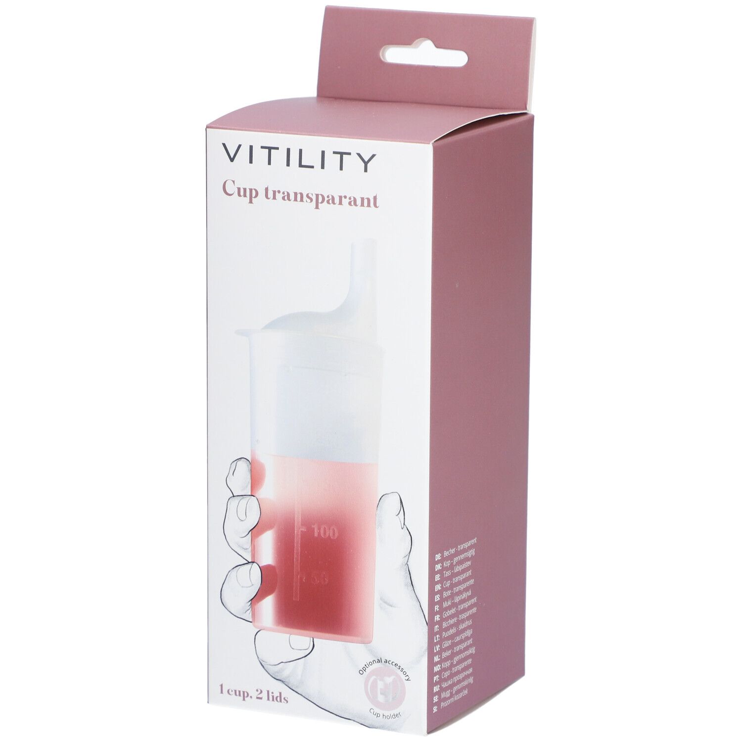 VITILITY Becher transparent