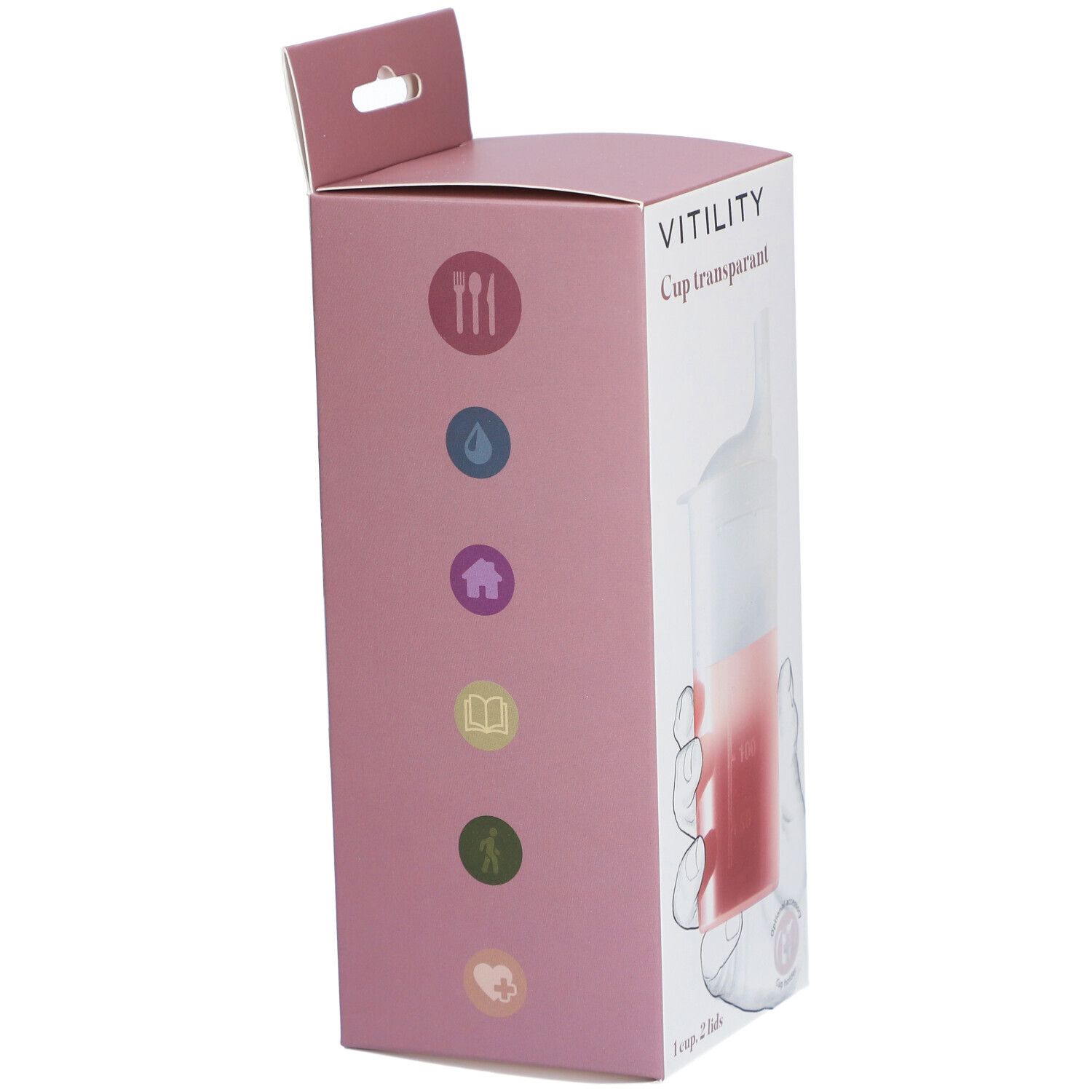 VITILITY Becher transparent