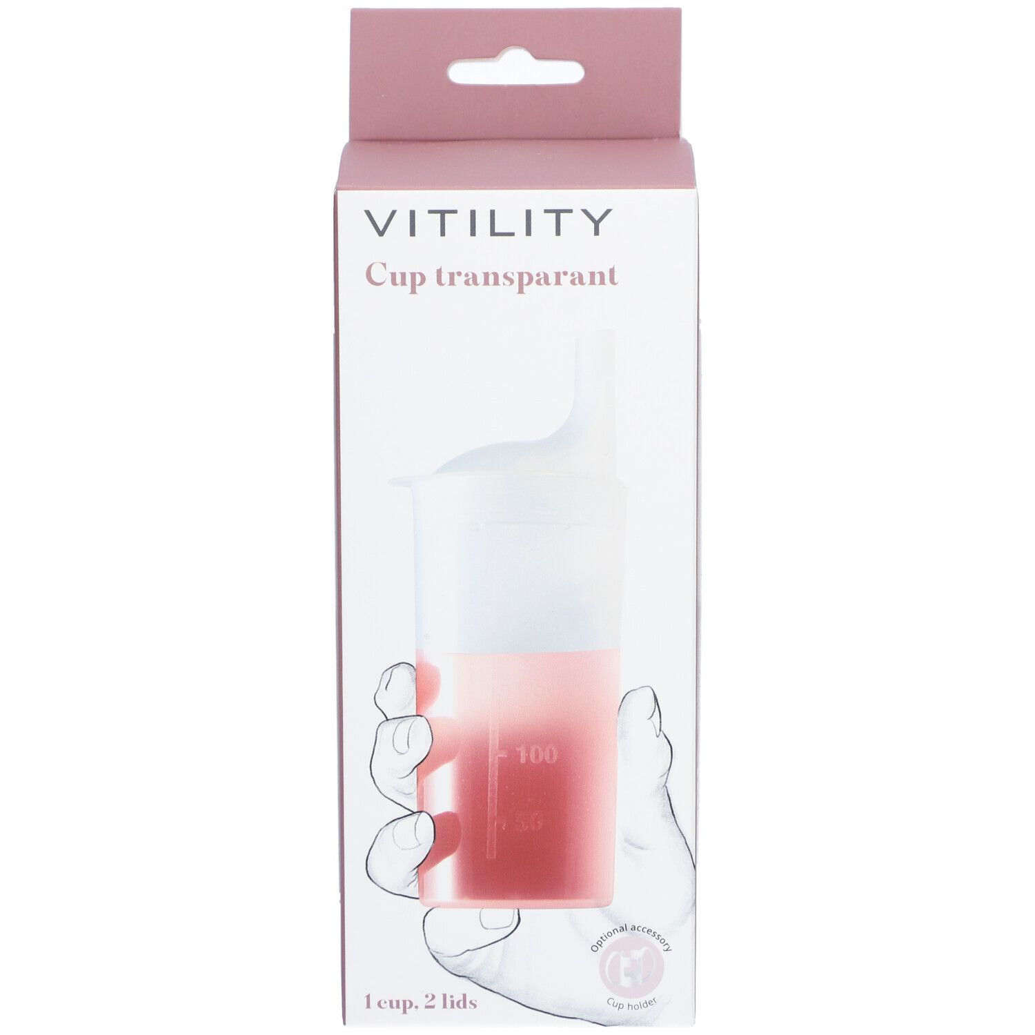 VITILITY Becher transparent