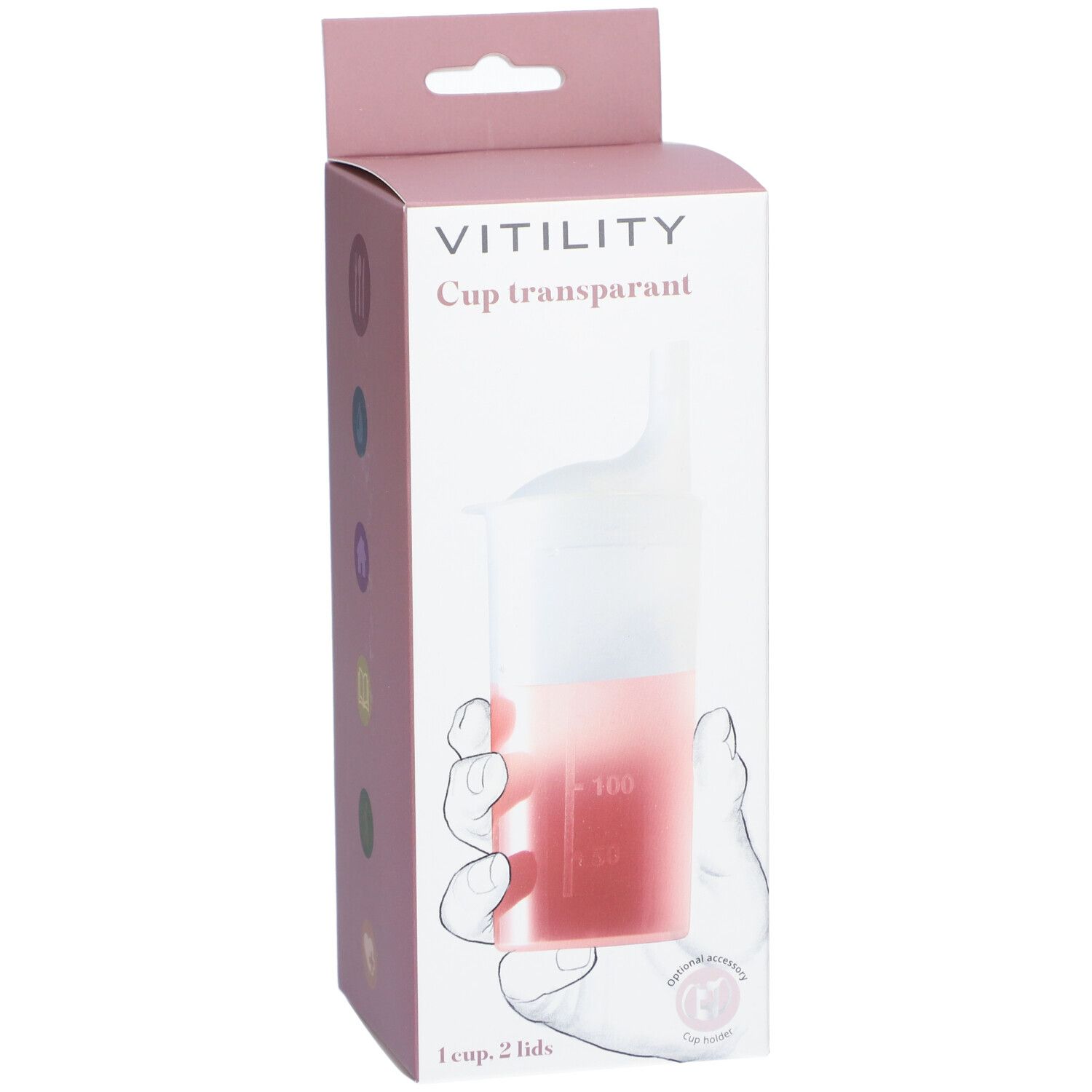 VITILITY Becher transparent