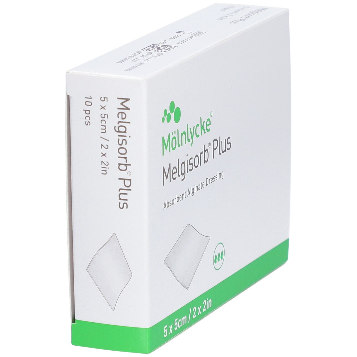 MÖLNLYCKE Melgisorb® Plus Pansement absorbant alginate 5 x 5 cm