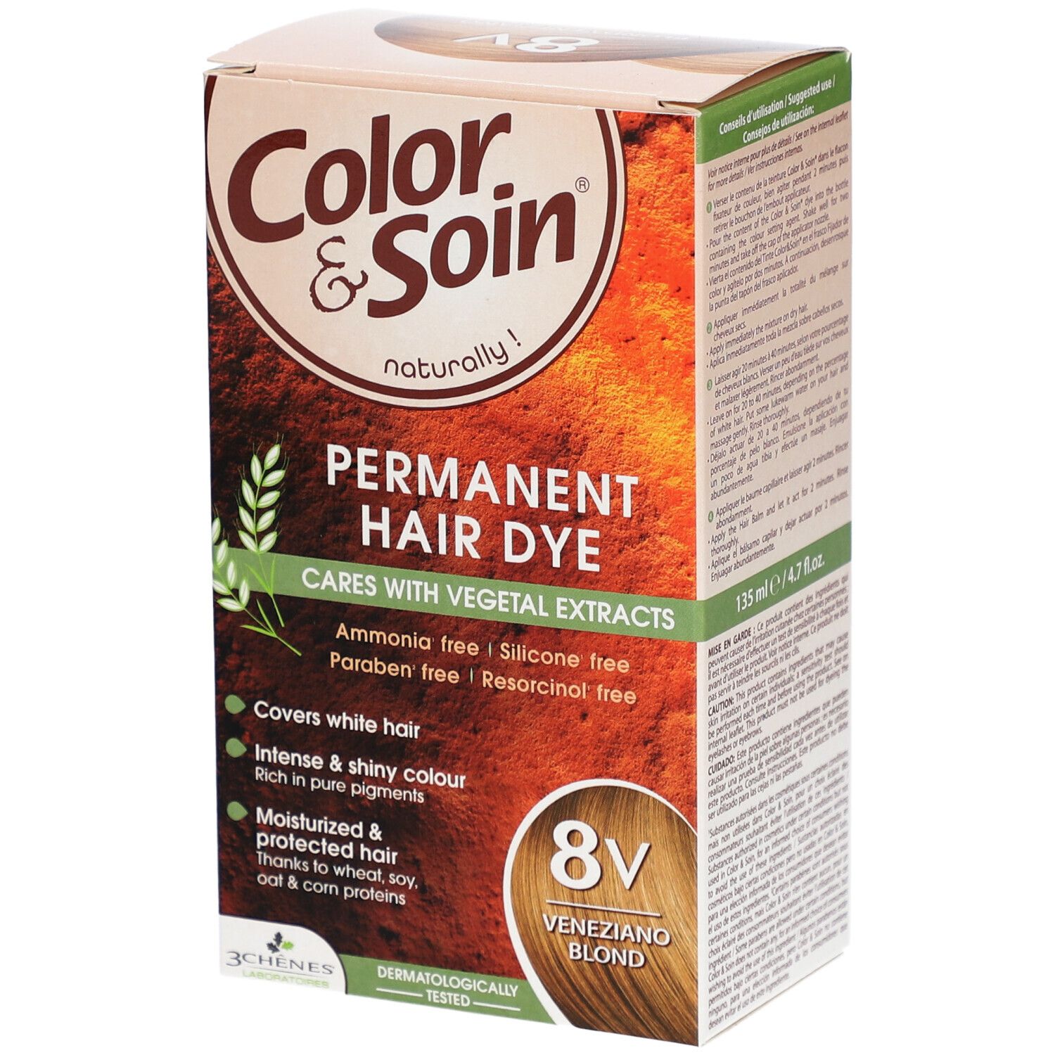 Les 3 Chênes Color & Soin Coloration 8V blond veneziano