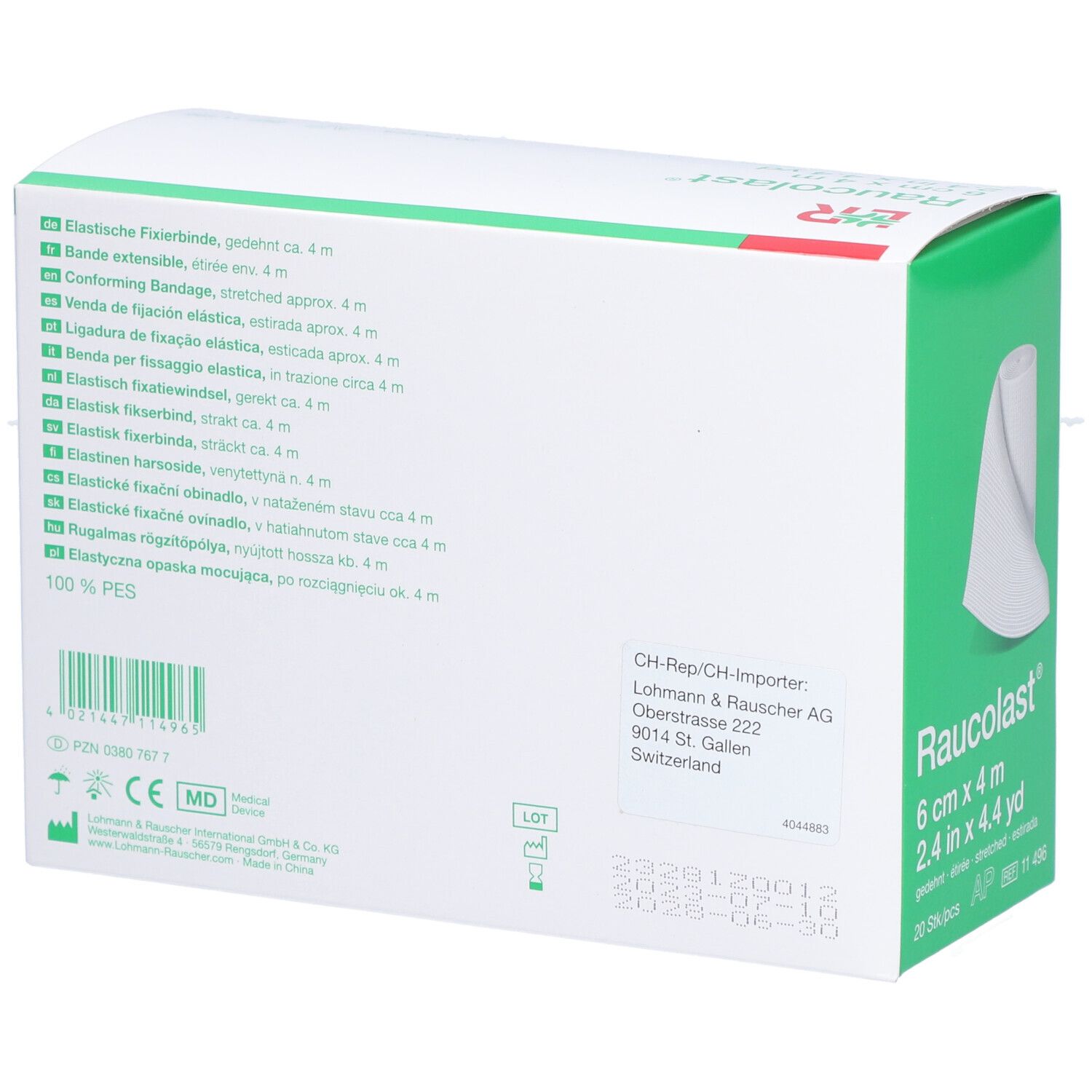 RAUCOLAST Elastische Fixierbinde 6 cm x 4 m