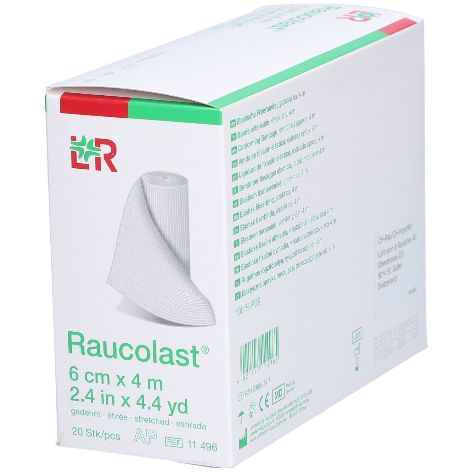 RAUCOLAST Elastische Fixierbinde 6 cm x 4 m