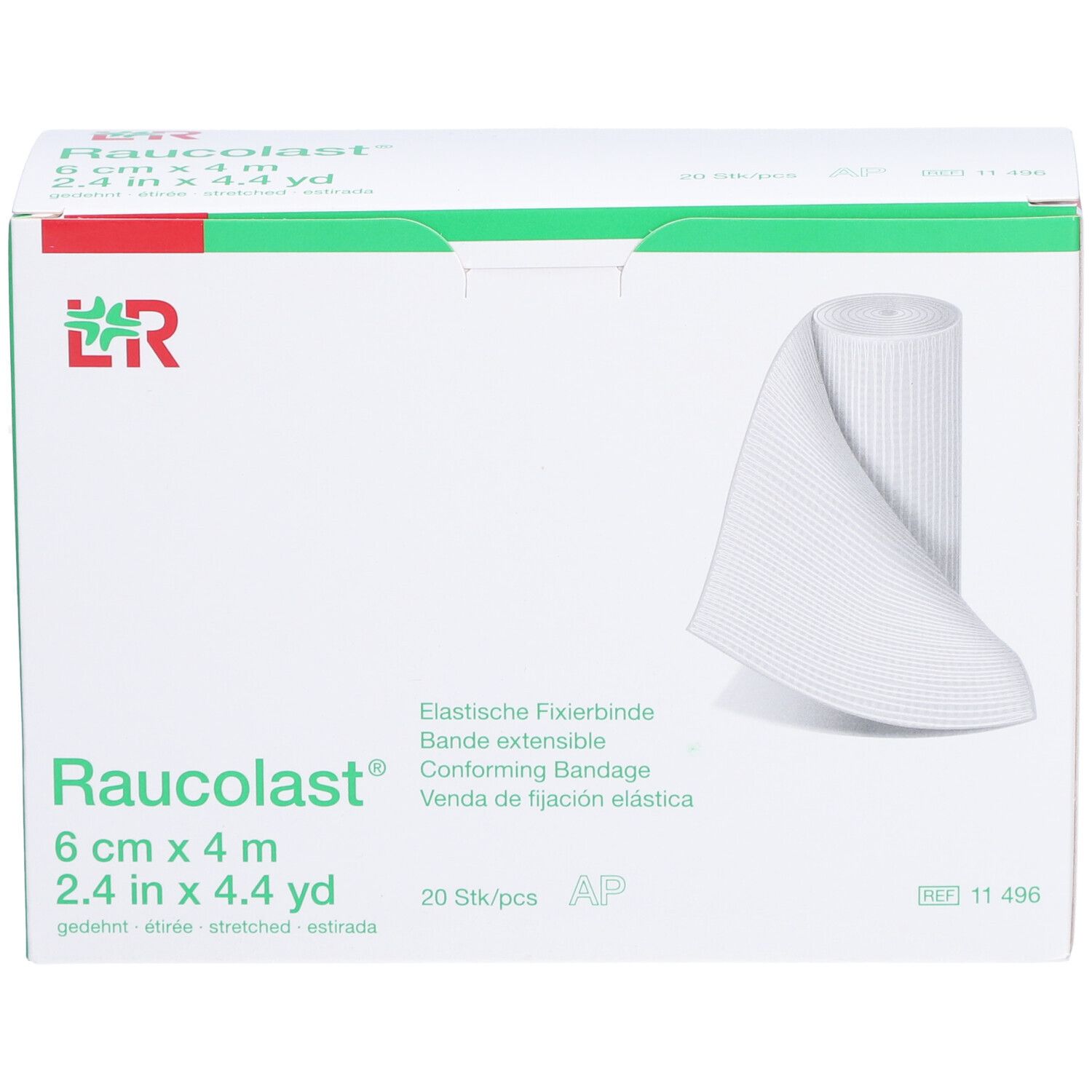 RAUCOLAST Elastische Fixierbinde 6 cm x 4 m