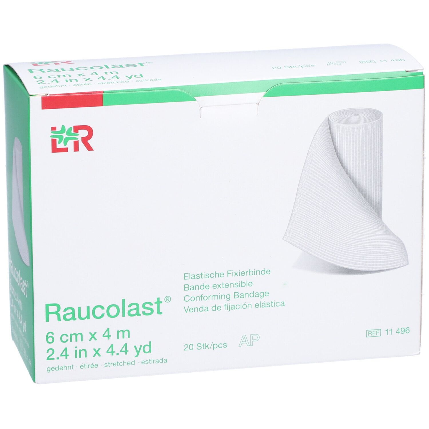 RAUCOLAST Elastische Fixierbinde 6 cm x 4 m