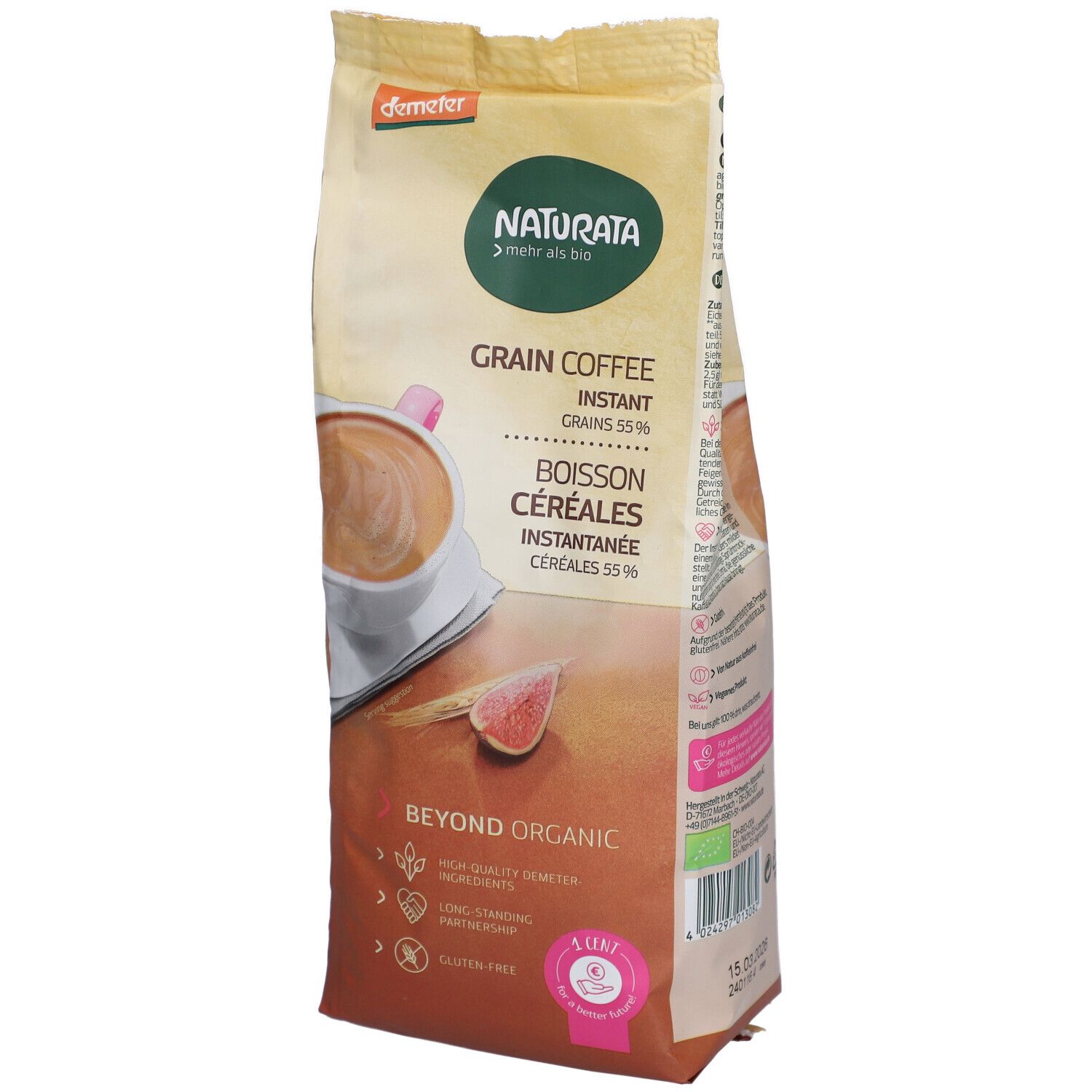 Naturata Getreidekaffee, instant, Nachfüllbeutel bio