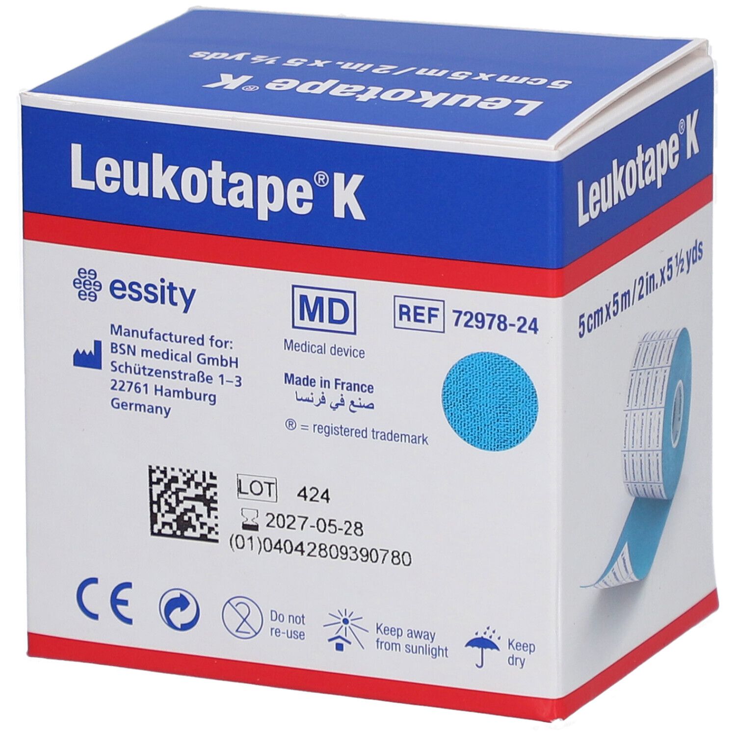 Leukotape® K 5 cm x 5 m hellblau