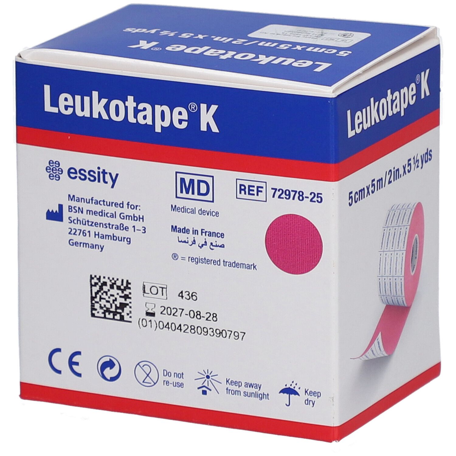 Leukotape® K Rose 5 cm x 5 m