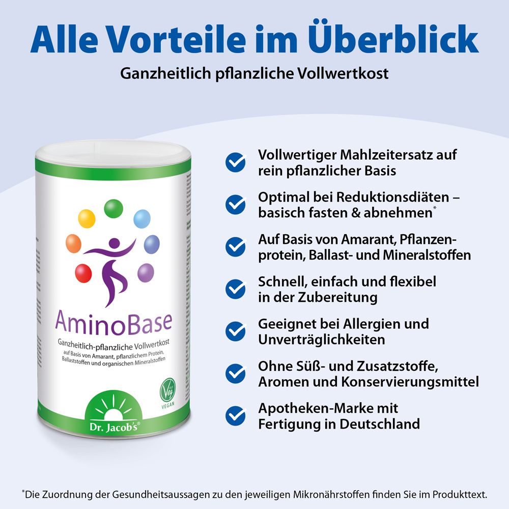 Dr. Jacob's AminoBase Diät Protein Fasten Kur vegan