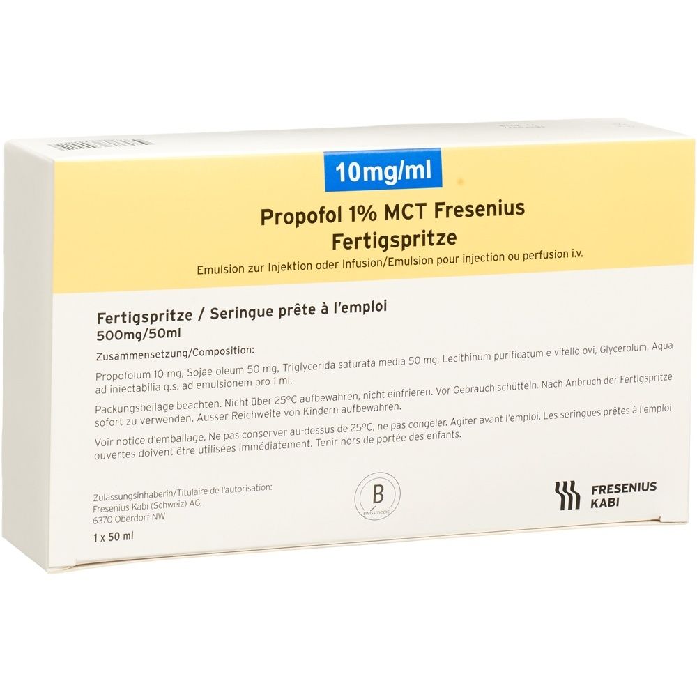 PROPOFOL 1% MCT Fresenius 500 mg/50ml Fertspr