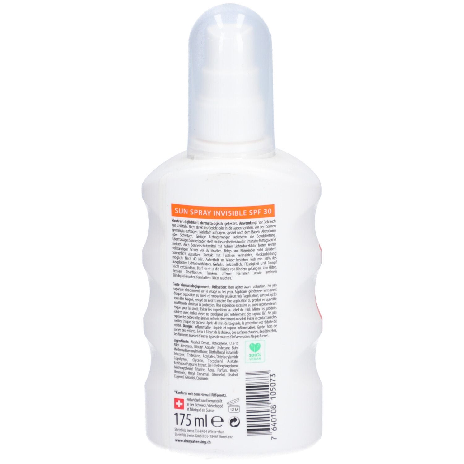 SHERPA TENSING Sonnenspray SPF30 Invisible 175 ml