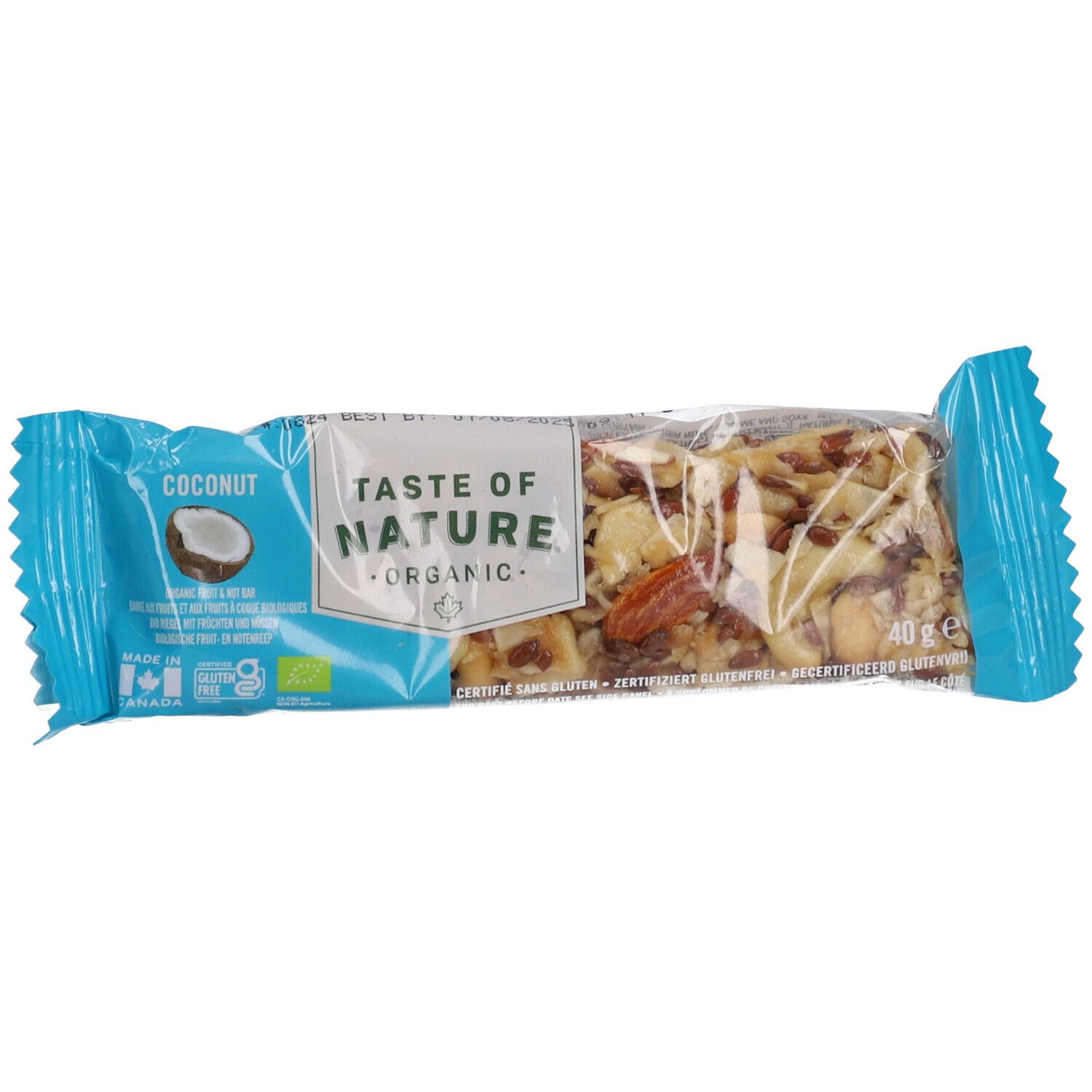 Taste of Nature Organic Coconut Bio Riegel
