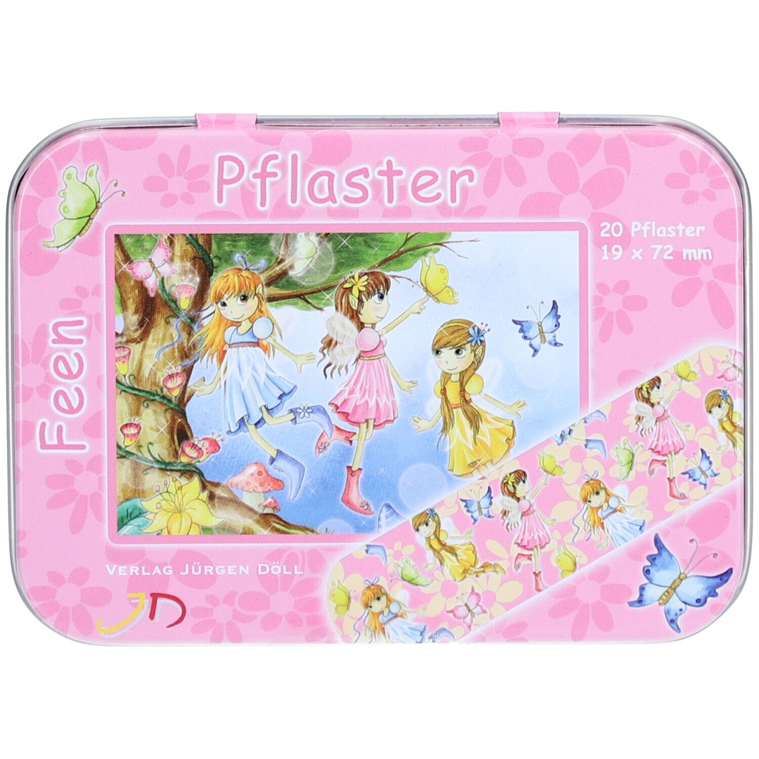 JÜRGEN DOLL Pansement Enfant - Boîte métal fée - 19 x 72 mm