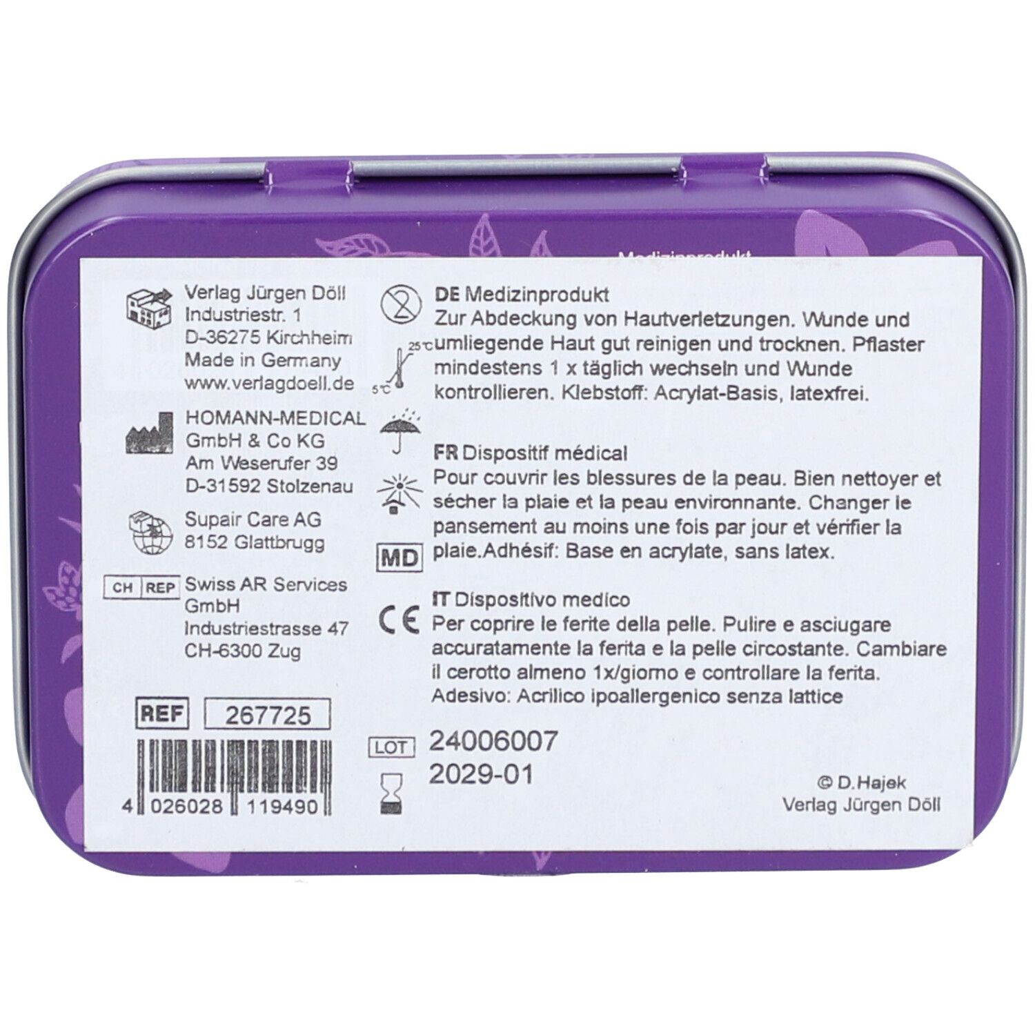 Kinderpflaster Traumpferdchen Dose