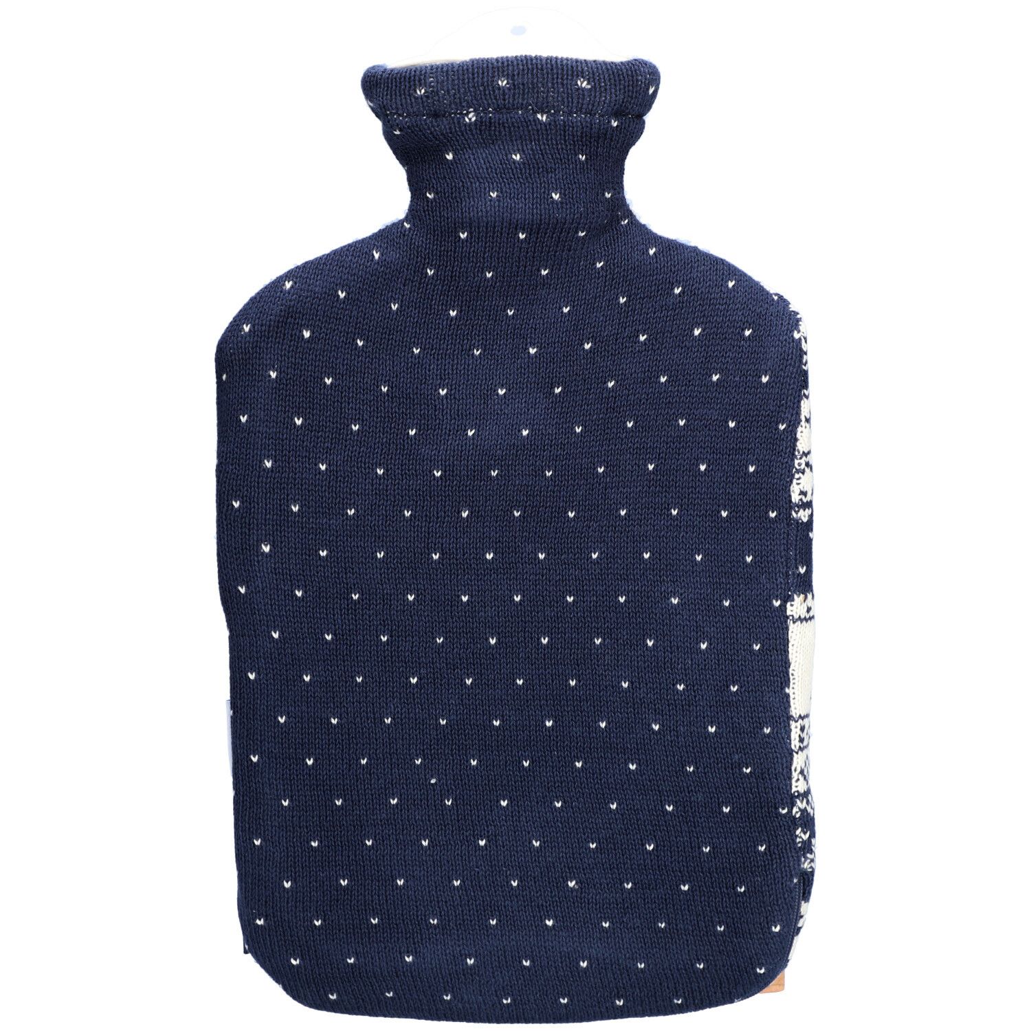 SÄNGER Wärmflasche 2L Strickbezug Norwegisch Blau