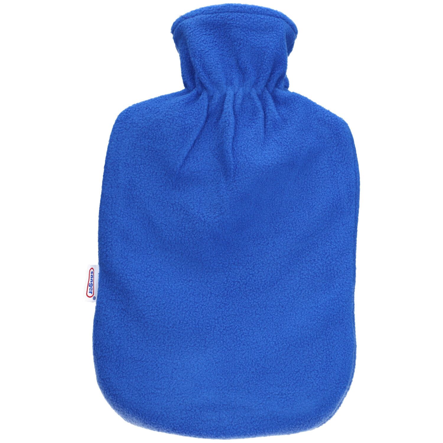 SÄNGER Wärmflasche 2L Fleecebezug blau