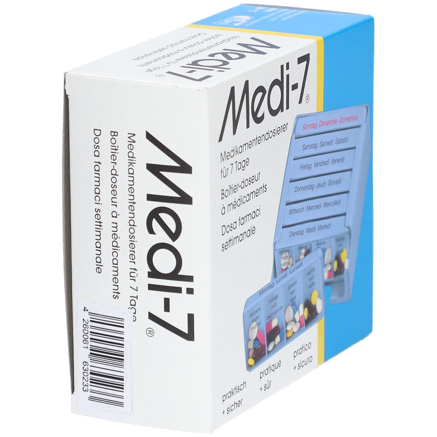 MEDI-7® Boîtier-doseur à médicaments semainier - bleu