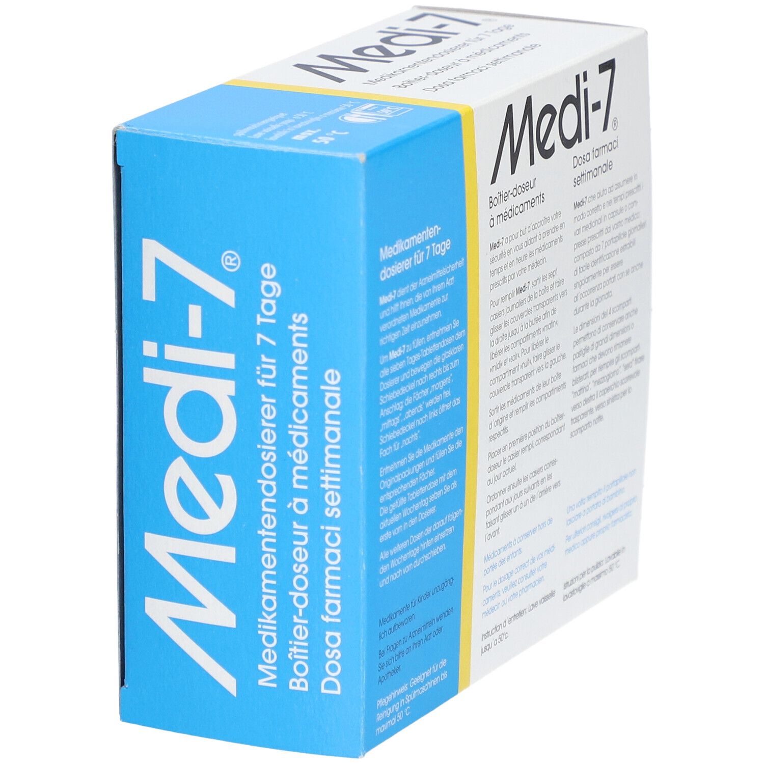MEDI-7® Boîtier-doseur à médicaments semainier - bleu