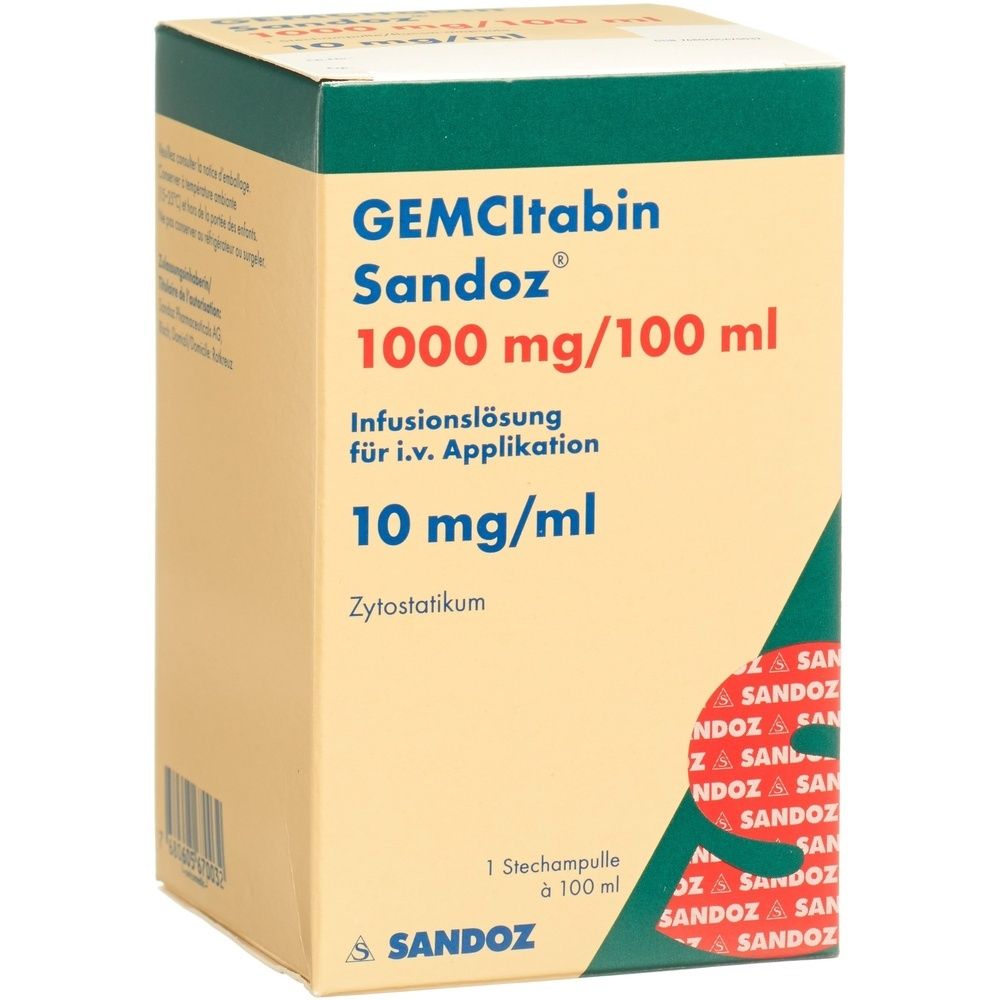 GEMCITABIN Sandoz Inf Lös 1000 mg/100ml SDO