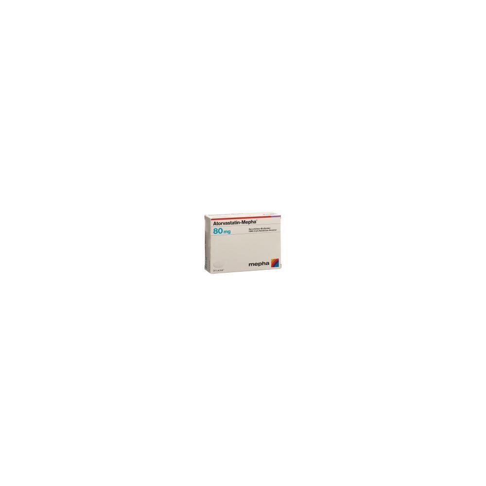 ATORVASTATIN Mepha Lactab 80 mg 30 Stk