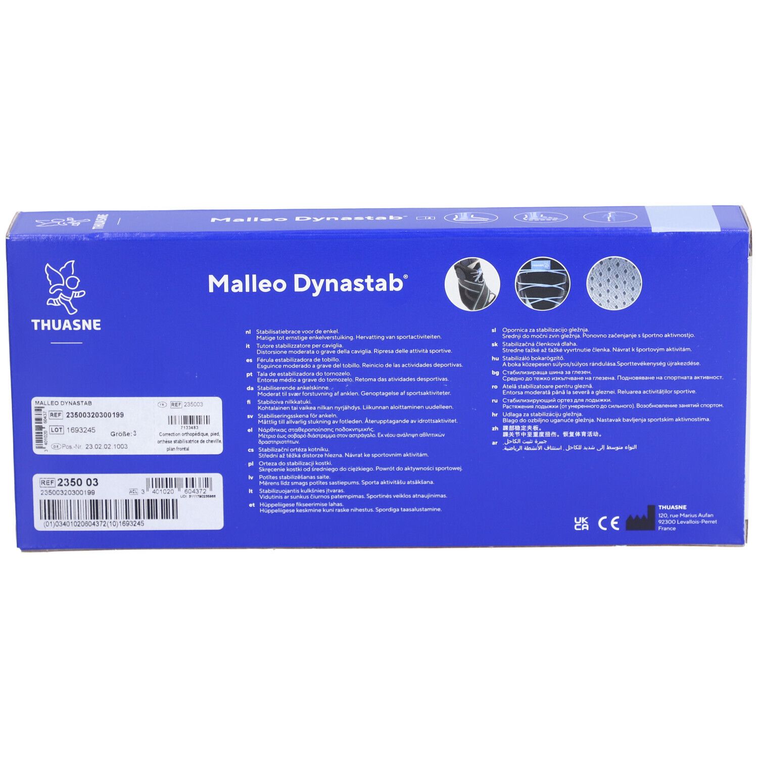 MALLEODYNASTAB - Knöchelstabilisierende Orthese mit Schnürung Größe 3 26-30 cm