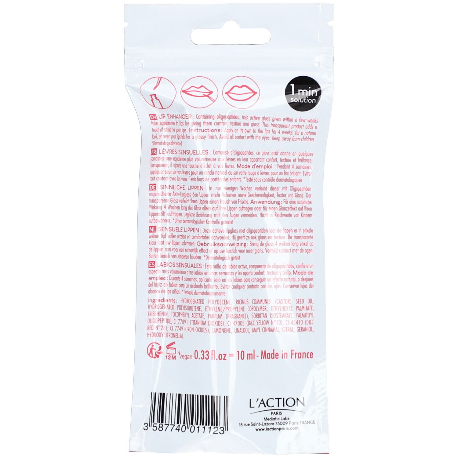 L'ACTION COSMETIQUE sinnliche Lippen 10 ml