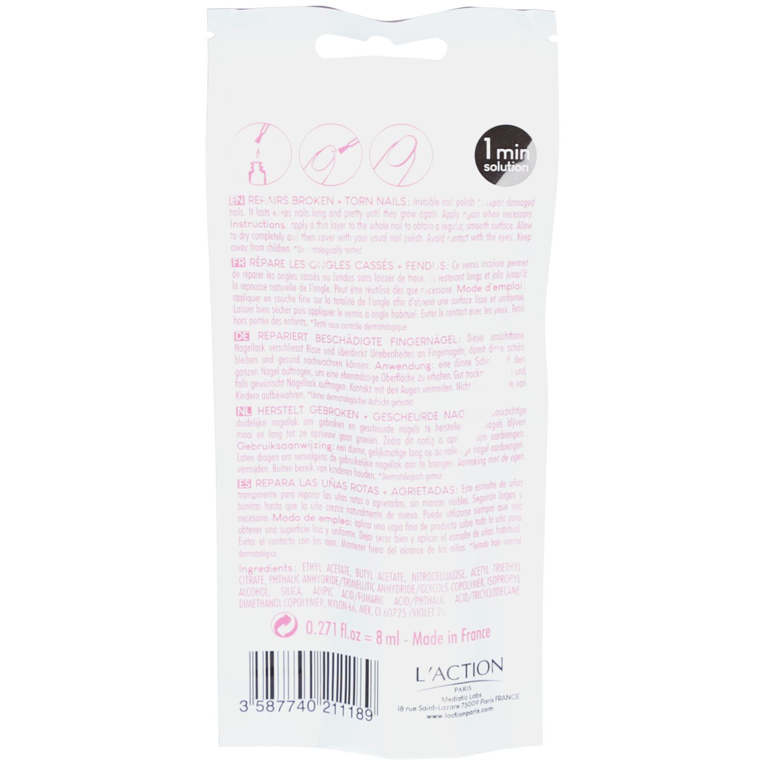 L'ACTION COSMETIQUE Nagel-Repair 8.5 ml