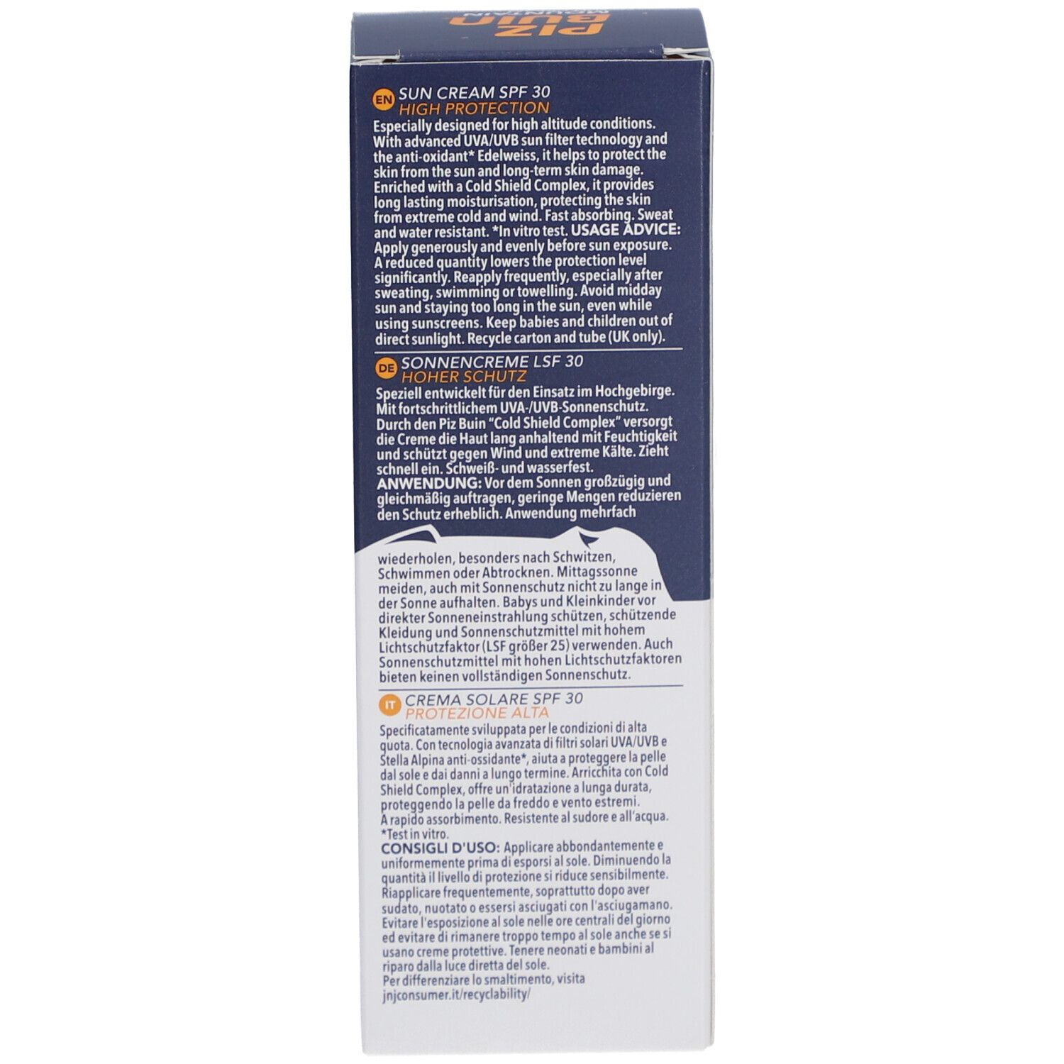 Piz Buin® MOUNTAIN Crème solaire SPF30