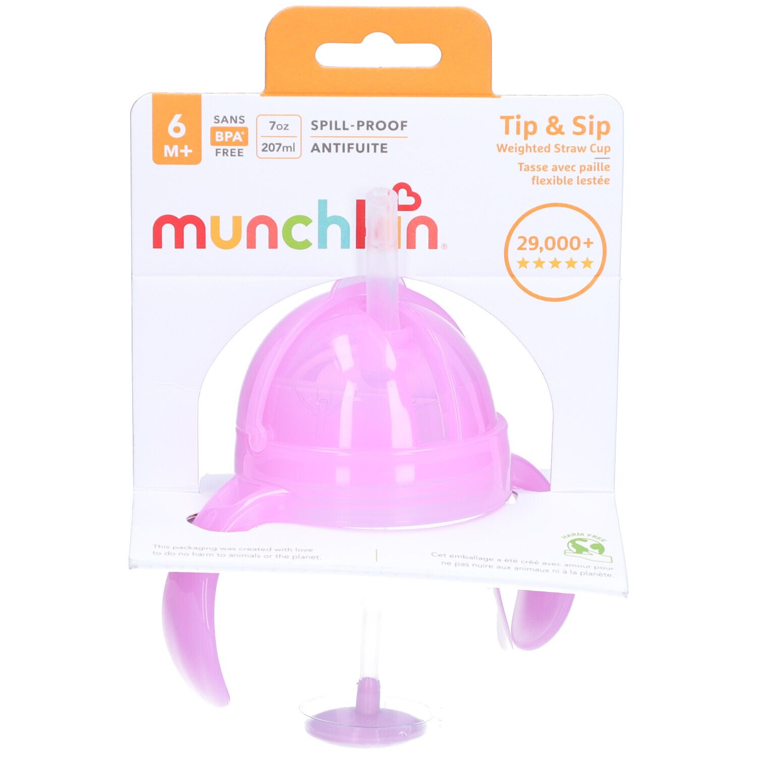 MUNCHKIN Trinkhalm Tip&Sip 207ml 6M+ Click-Lock