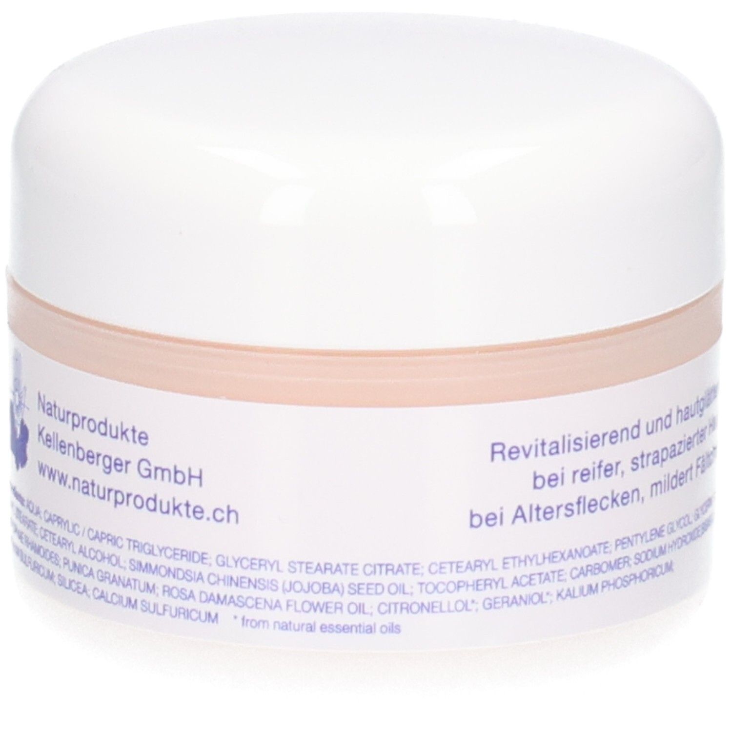 KALYANA Creme Revital Ds 50 ml, Seite mit Herstellerangaben.