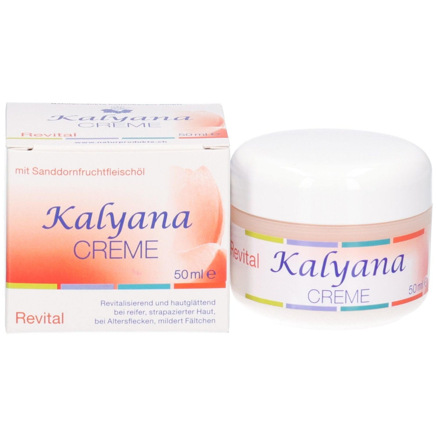 KALYANA Creme Revital Ds 50 ml, Vorderseite mit Produktnamen.