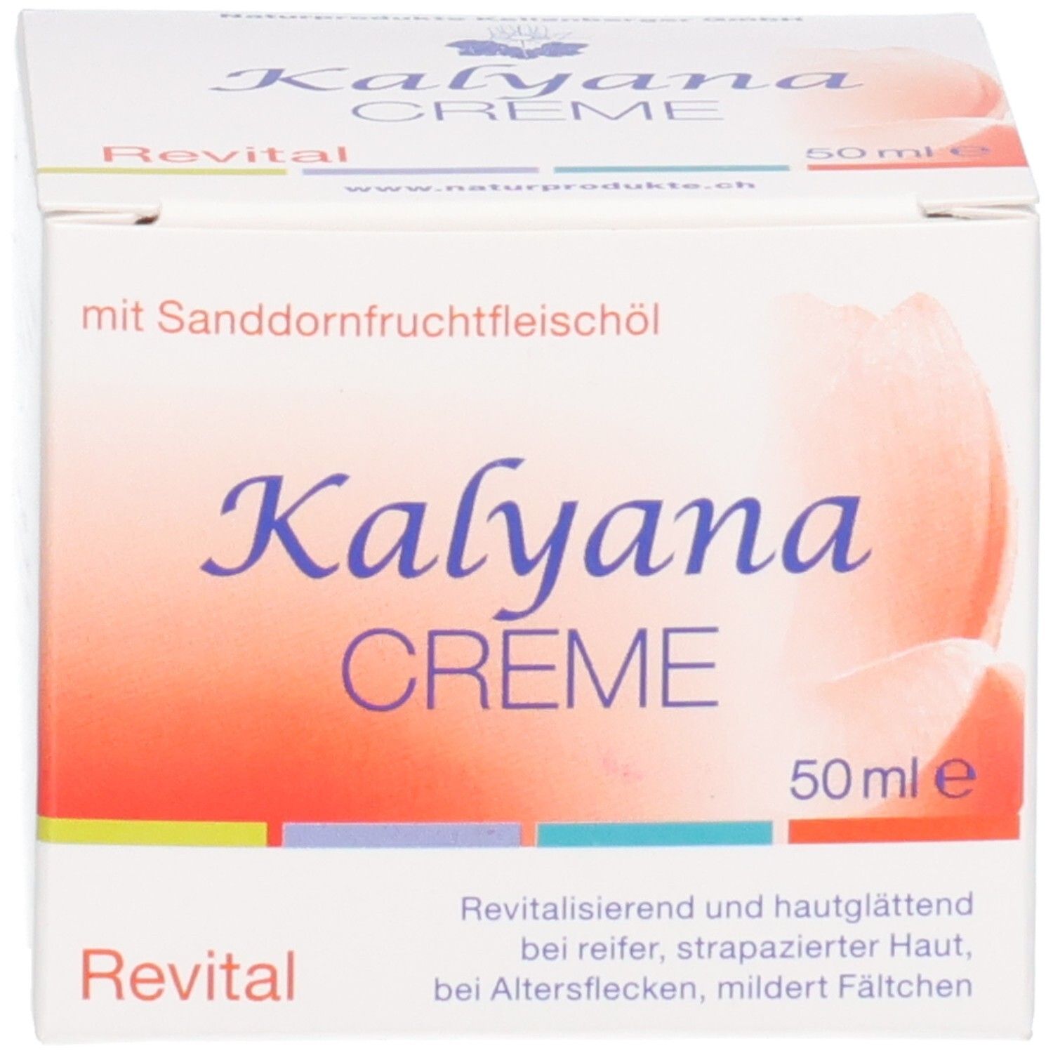 KALYANA Creme Revital Ds 50 ml, Umverpackung und Dose.