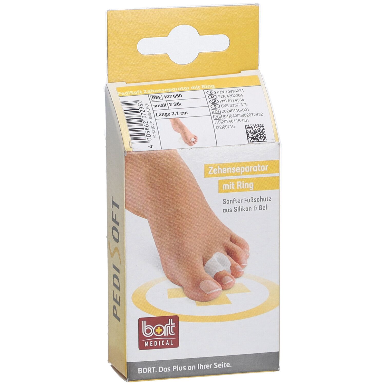 BORT PEDISOFT® Séparateur d'orteils avec anneau Taille S