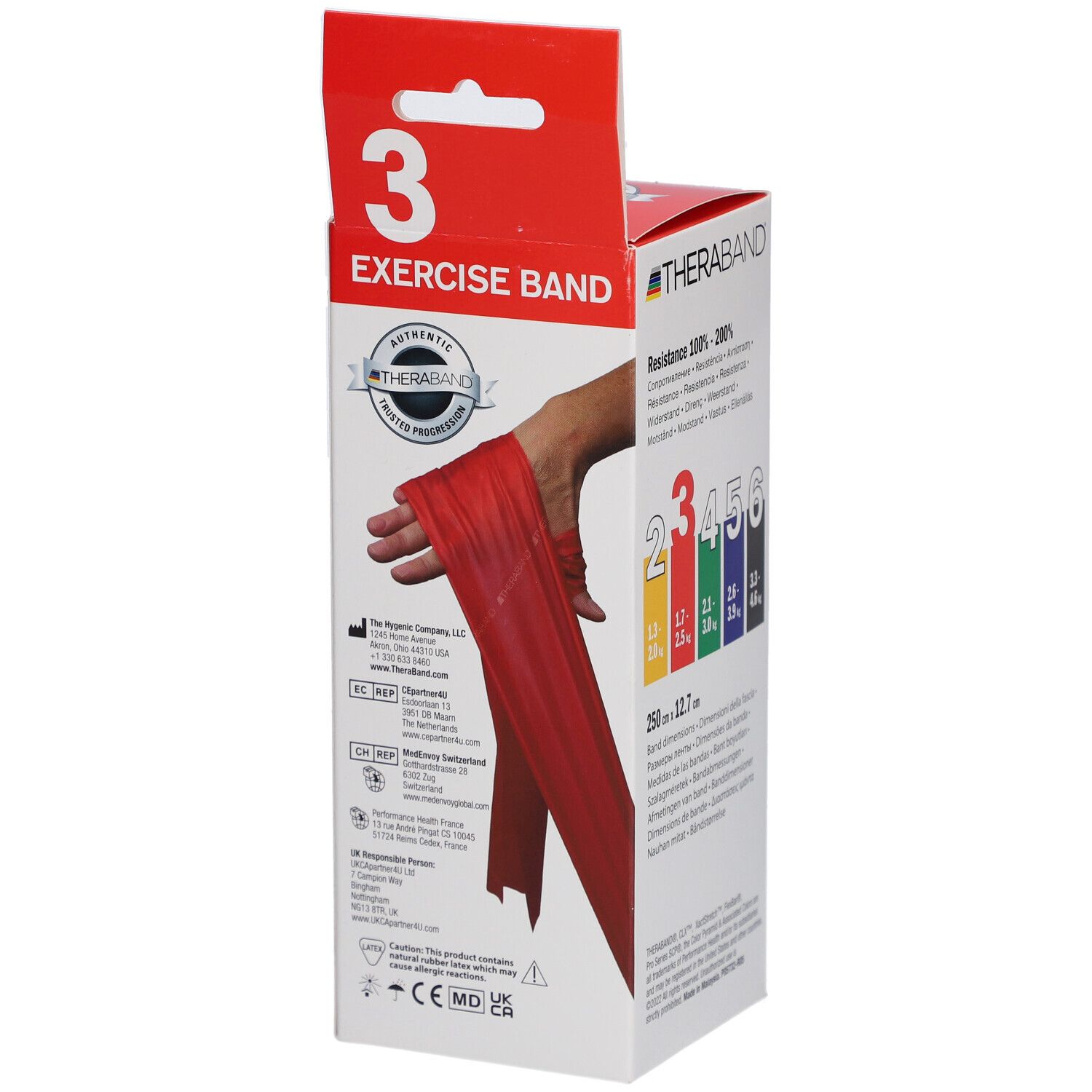TheraBand® Übungsband mittel rot 2,5 m in Tasche