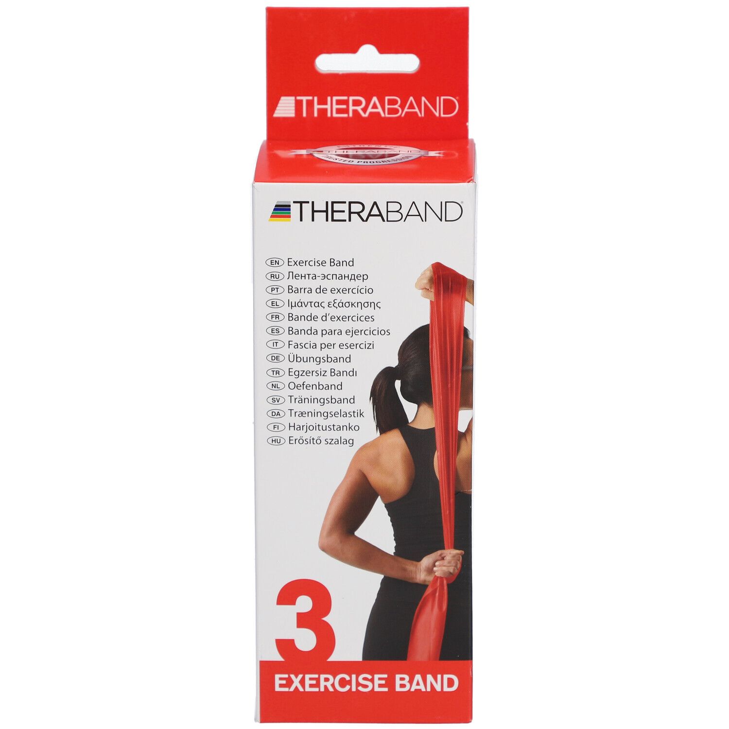 TheraBand® Übungsband mittel rot 2,5 m in Tasche