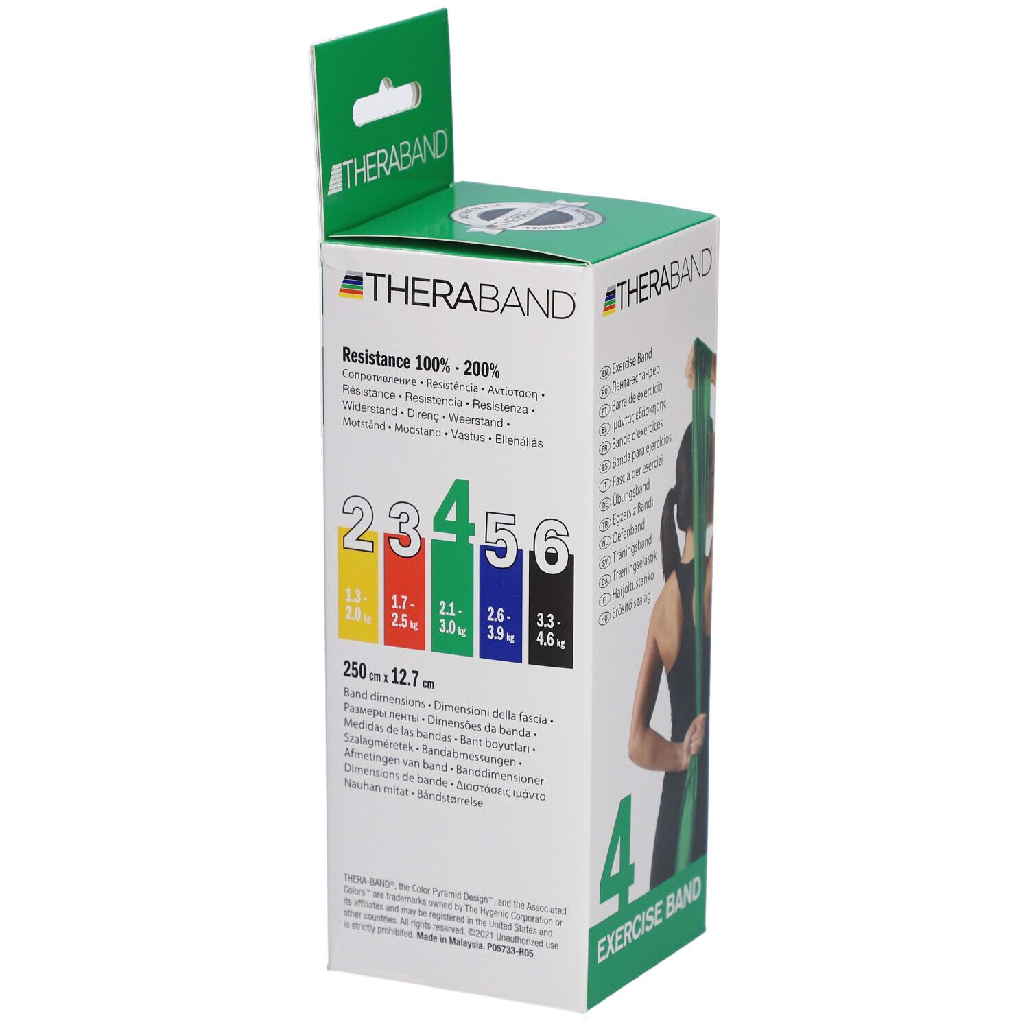 TheraBand 2,5 m – Grün – Schwer mit Tasche