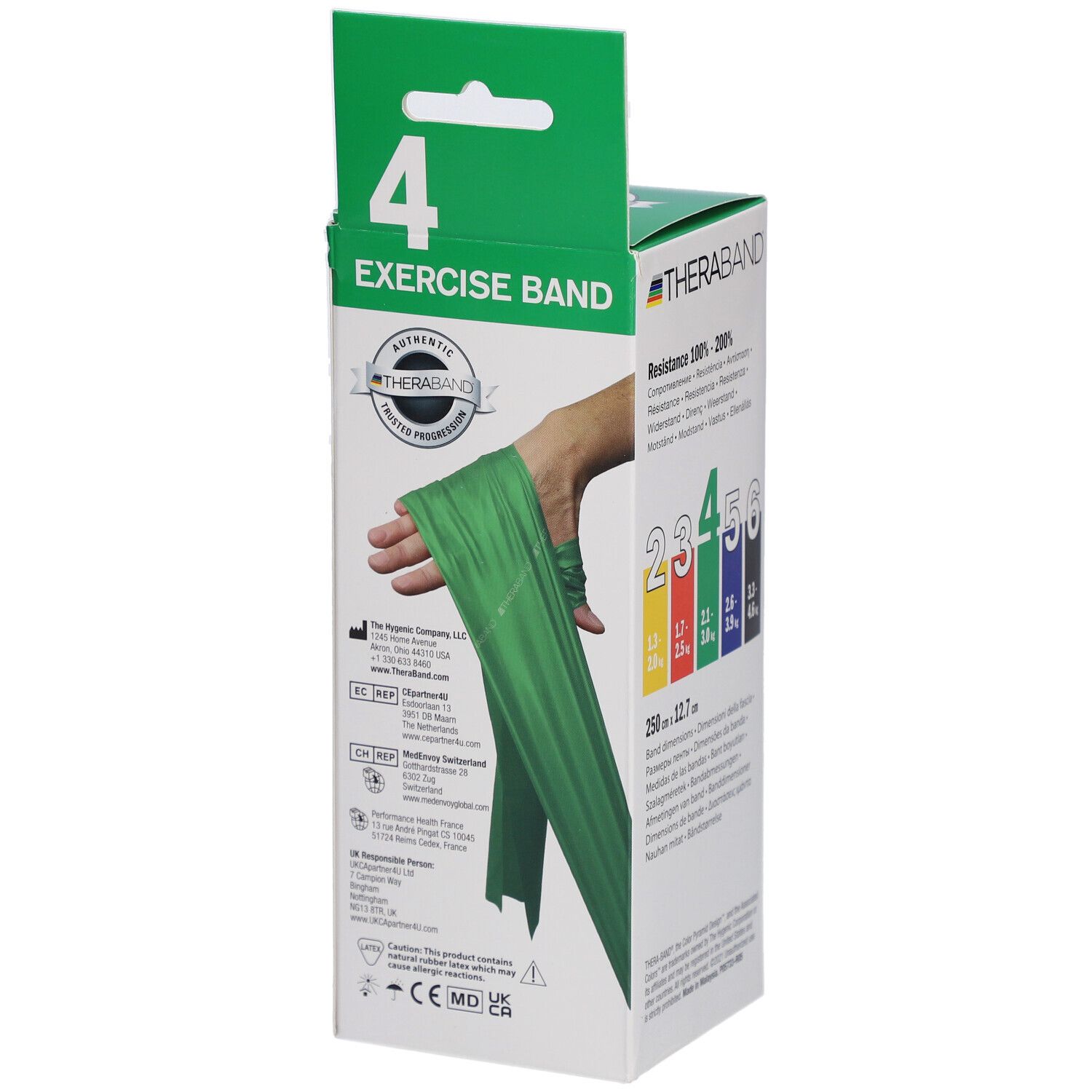 TheraBand 2,5 m – Grün – Schwer mit Tasche