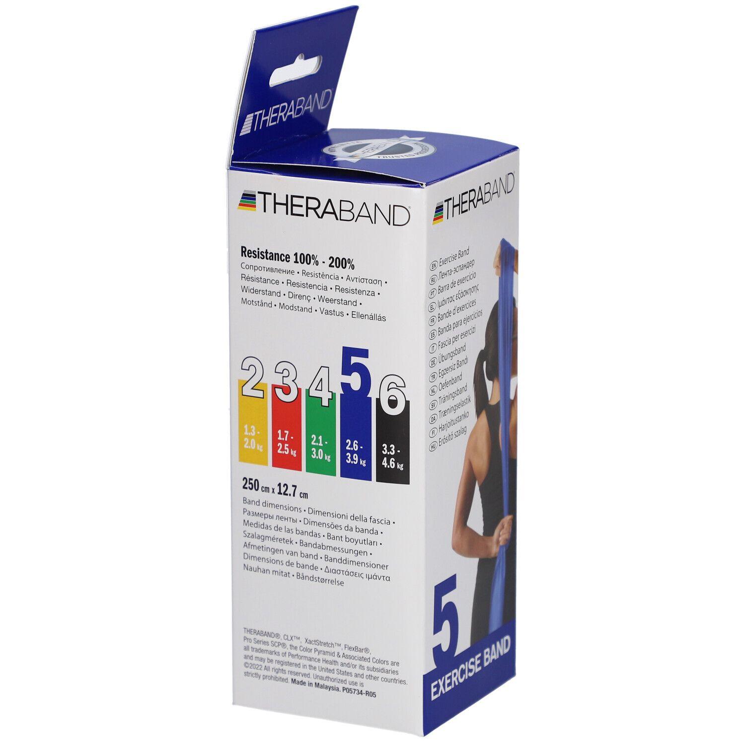 TheraBand 2,5 m – Blau – Extra stark mit Tasche