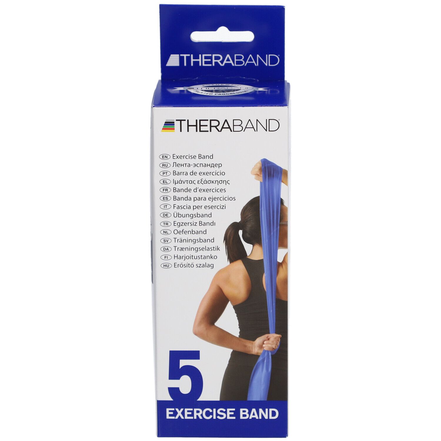 TheraBand 2,5 m – Blau – Extra stark mit Tasche