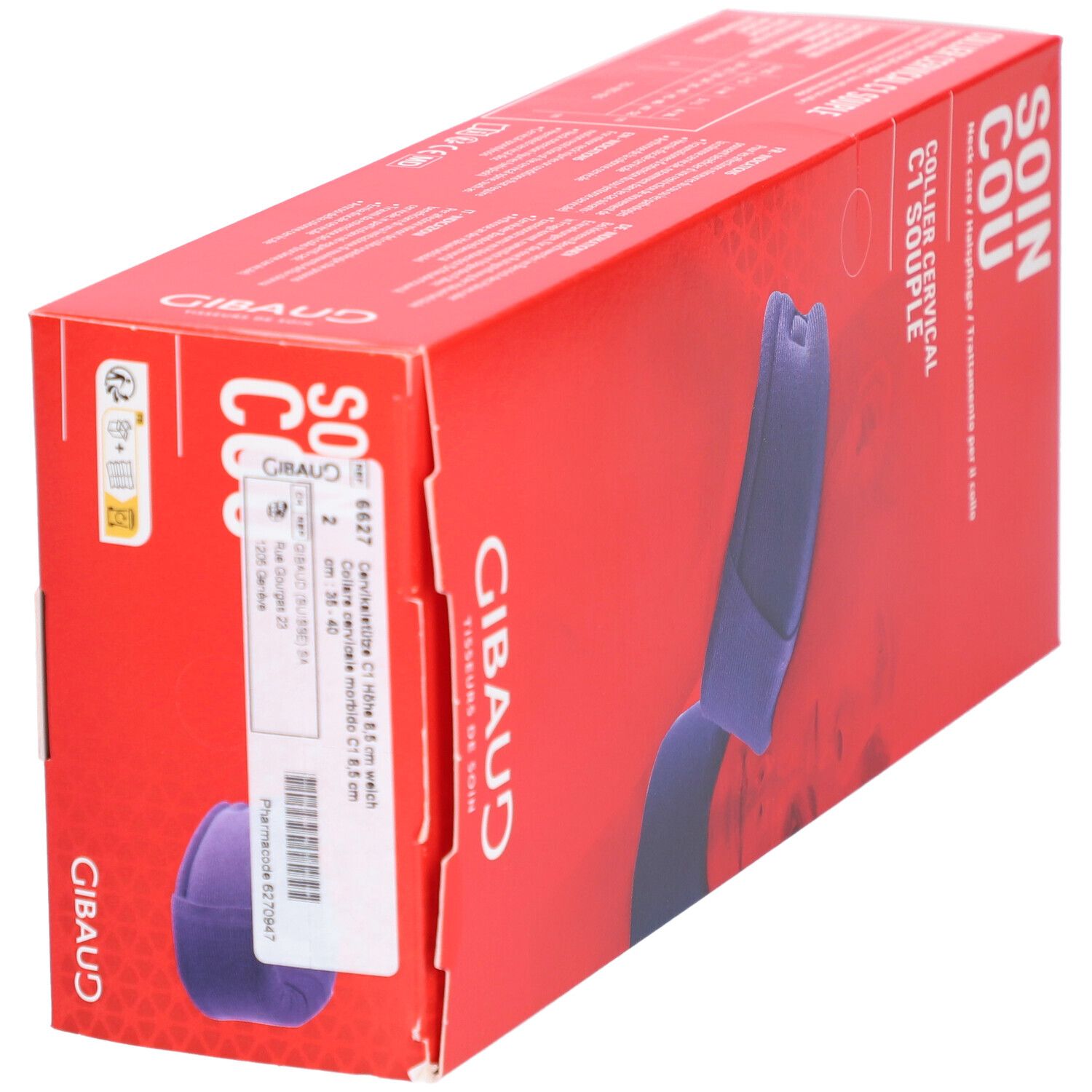 GIBAUD Cervicalstütze C1 8.5cm Gr2 35-40cm weich
