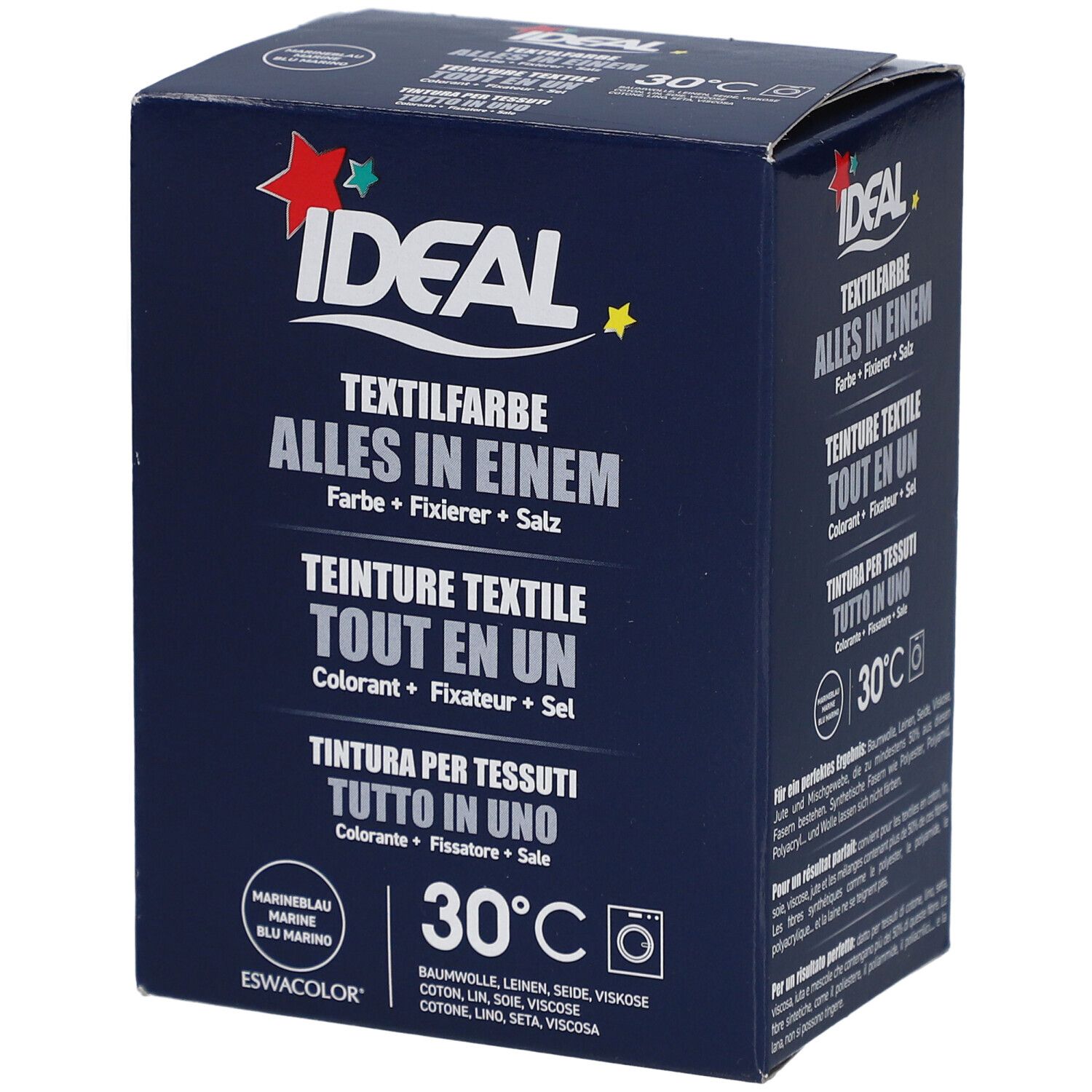 Ideal® Textilfarbe Marine Alles in Einem für Waschmaschinen