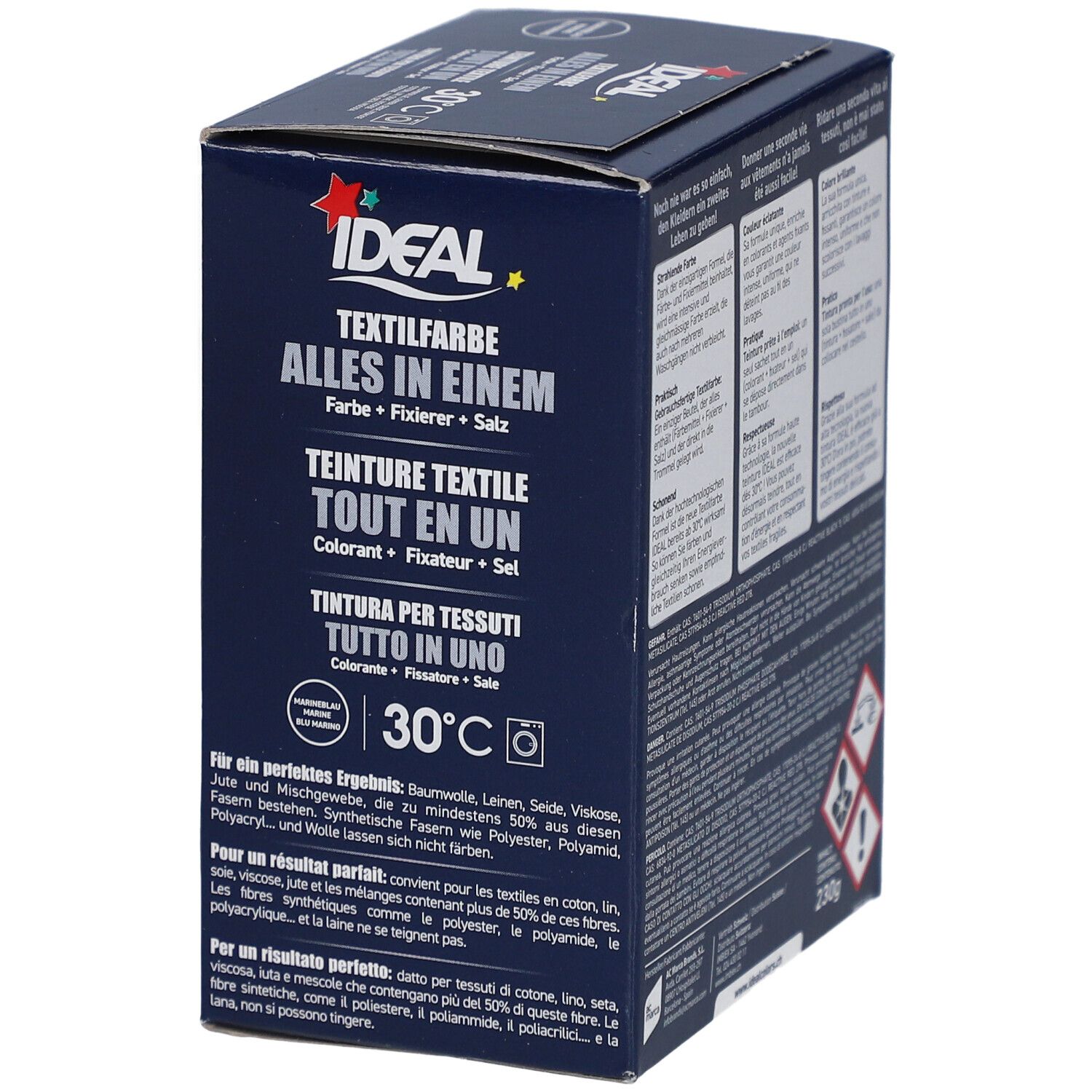 Ideal® Textilfarbe Marine Alles in Einem für Waschmaschinen