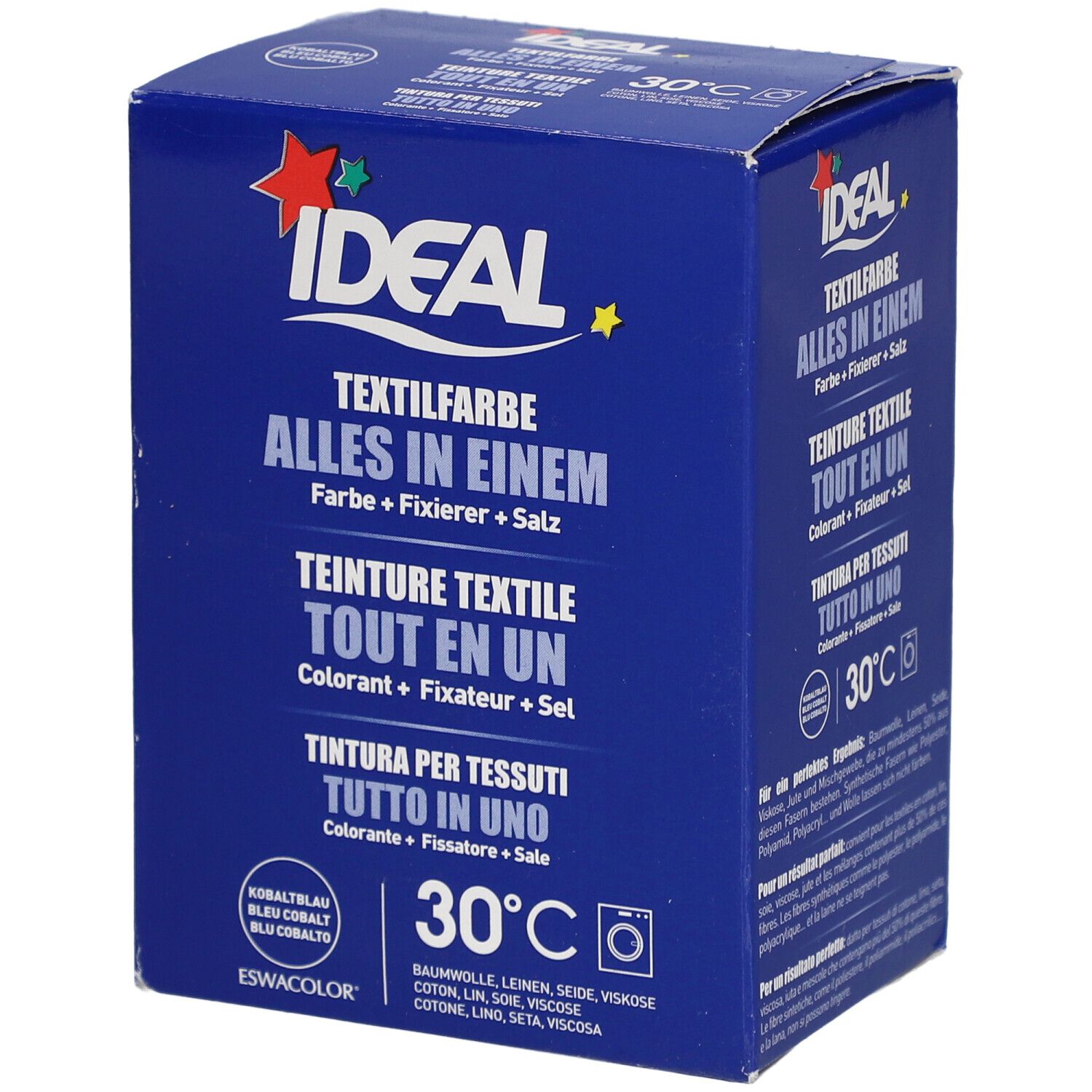 Ideal® Teinture textile Bleu Cobalt Tout en un pour machines à laver
