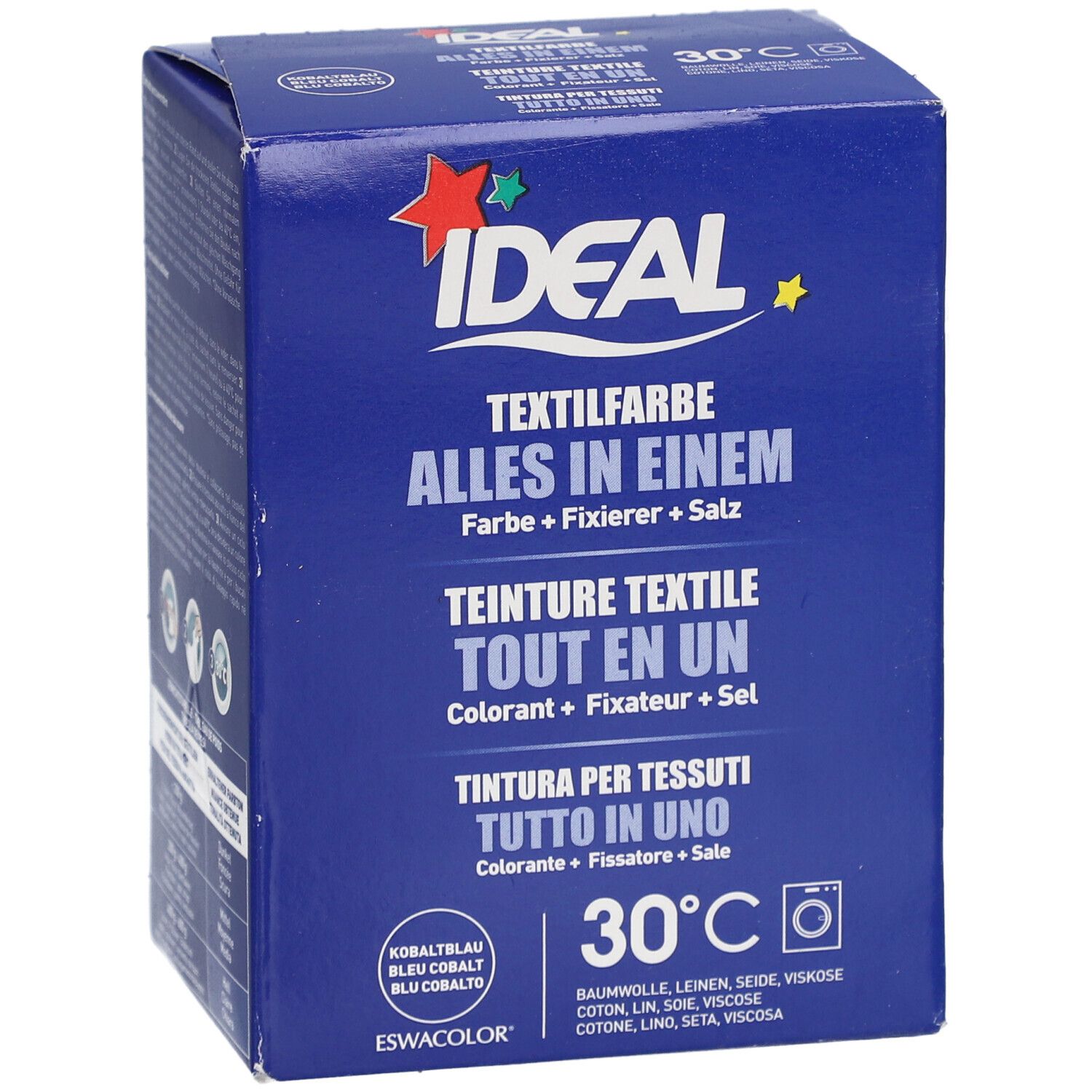 Ideal® Teinture textile Bleu Cobalt Tout en un pour machines à laver