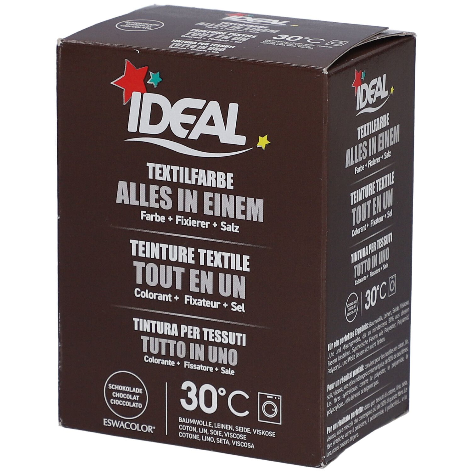 Ideal® Textilfarbe Schokolade Alles in Einem für Waschmaschinen