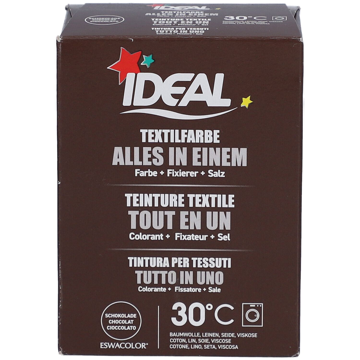Ideal® Textilfarbe Schokolade Alles in Einem für Waschmaschinen