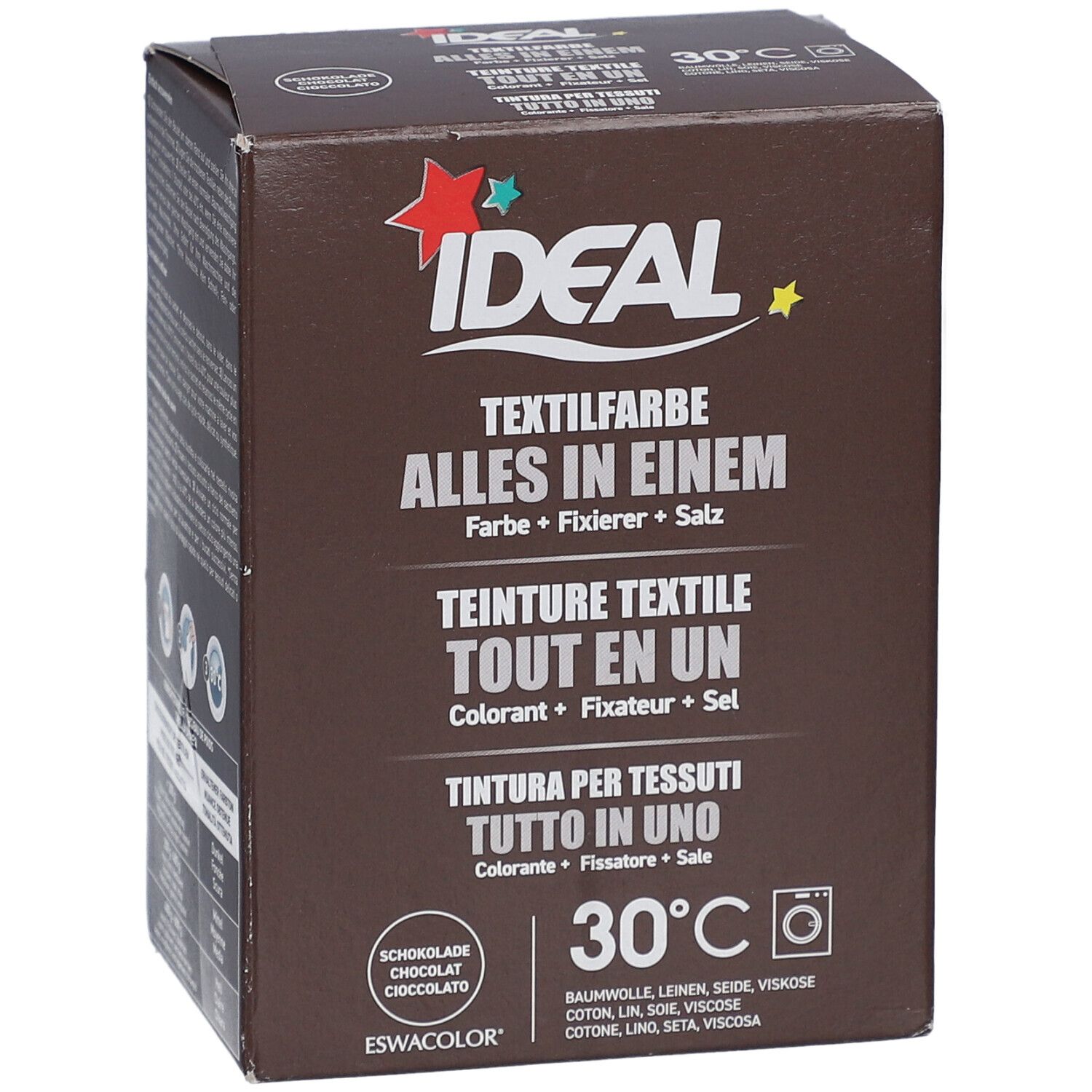 Ideal® Textilfarbe Schokolade Alles in Einem für Waschmaschinen