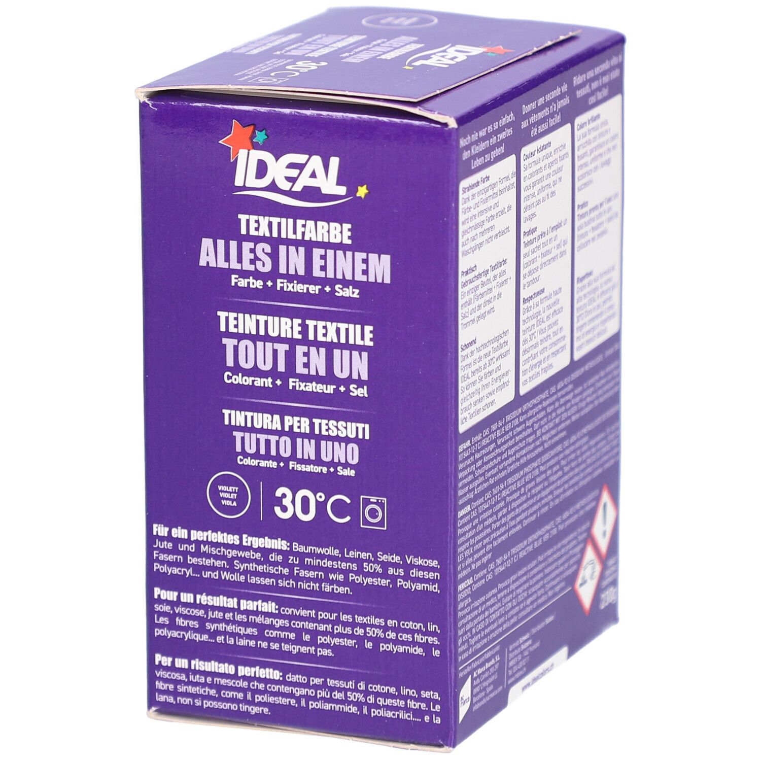 Ideal® Textilfarbe Violett Alles in Einem für Waschmaschinen